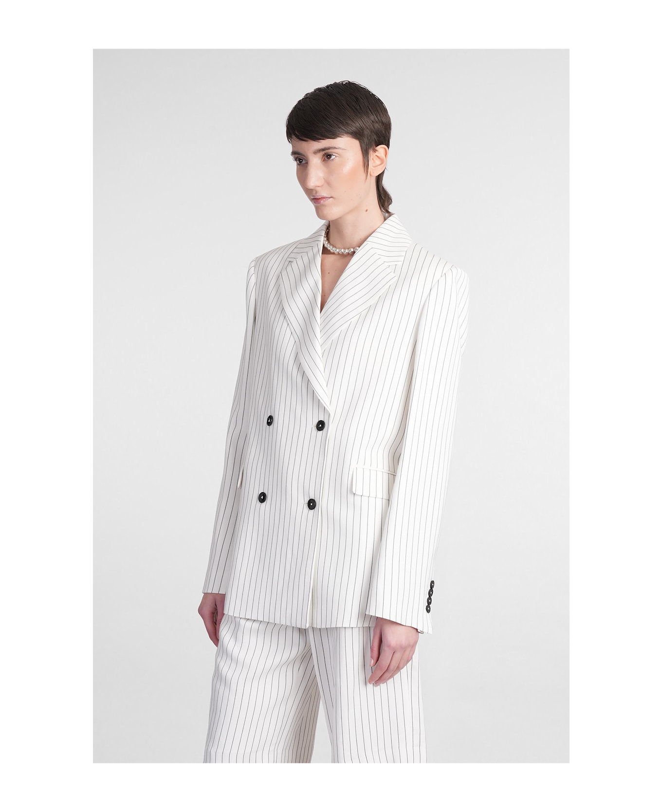 Loulou Studio Fedora Blazer In White Viscose - white
