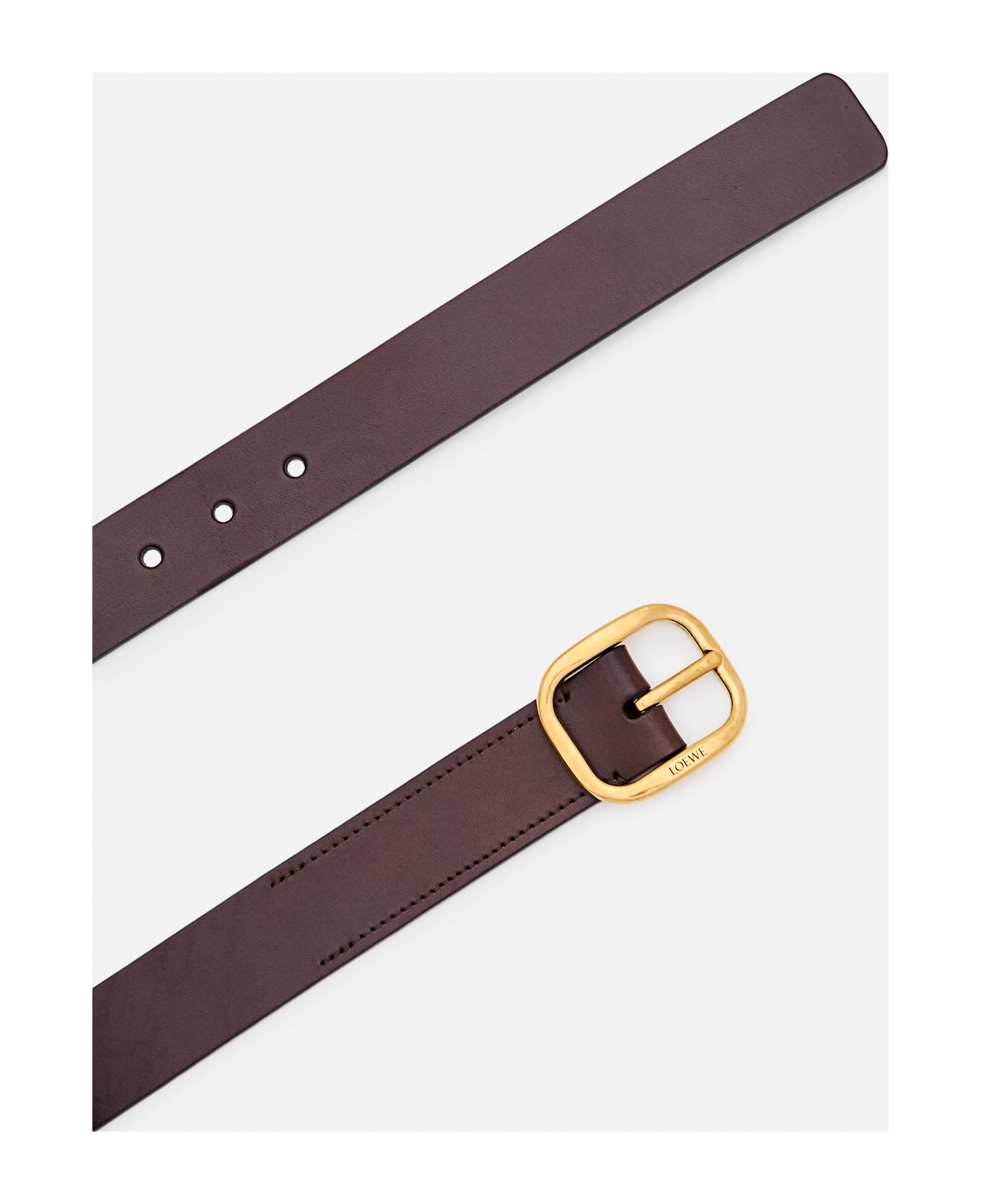 Loewe Rounded Soft Leather Belt - Brown ベルト