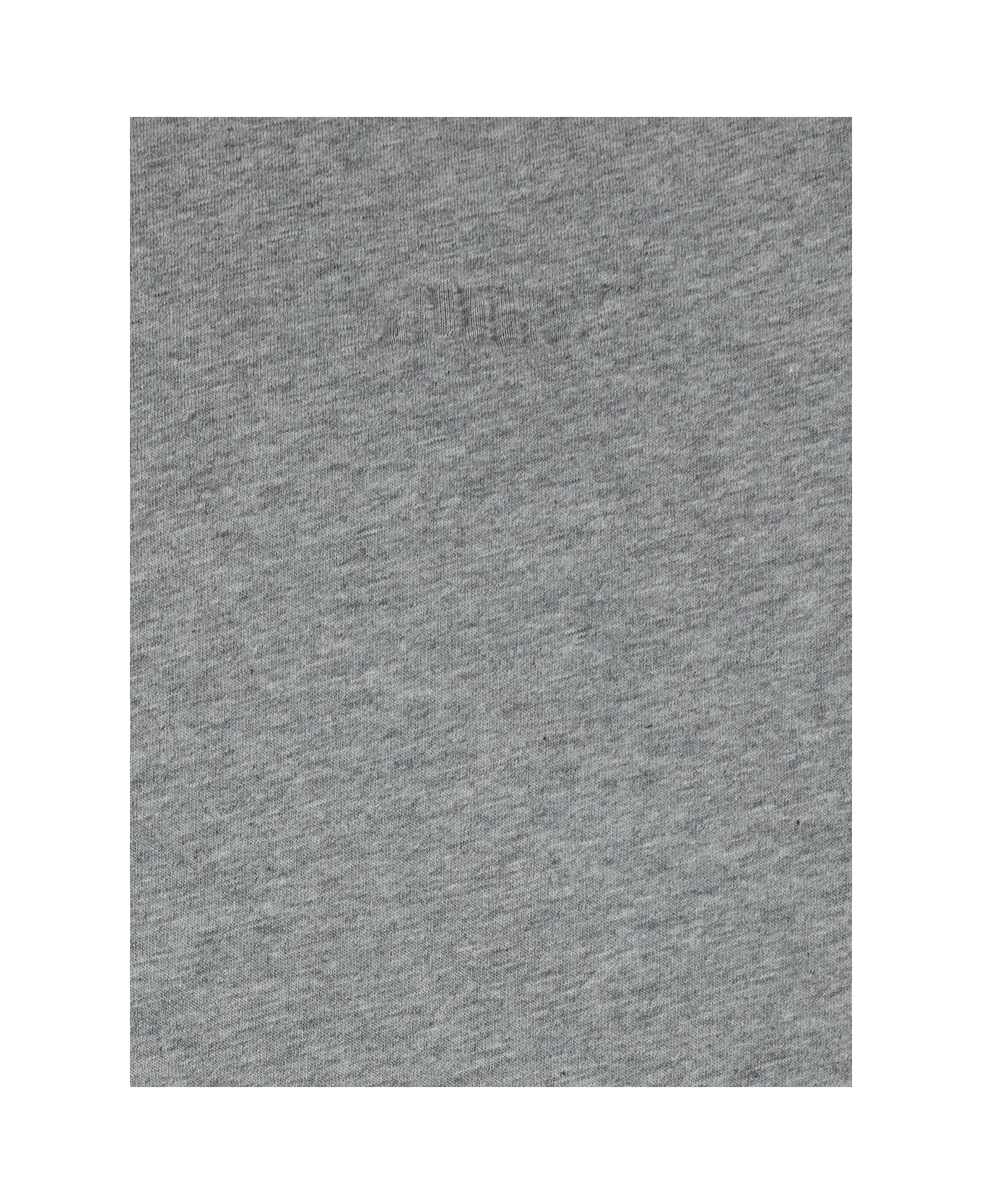 Autry Grey Hoodie With Dropped Shoulders In Neoprene Man - Grey