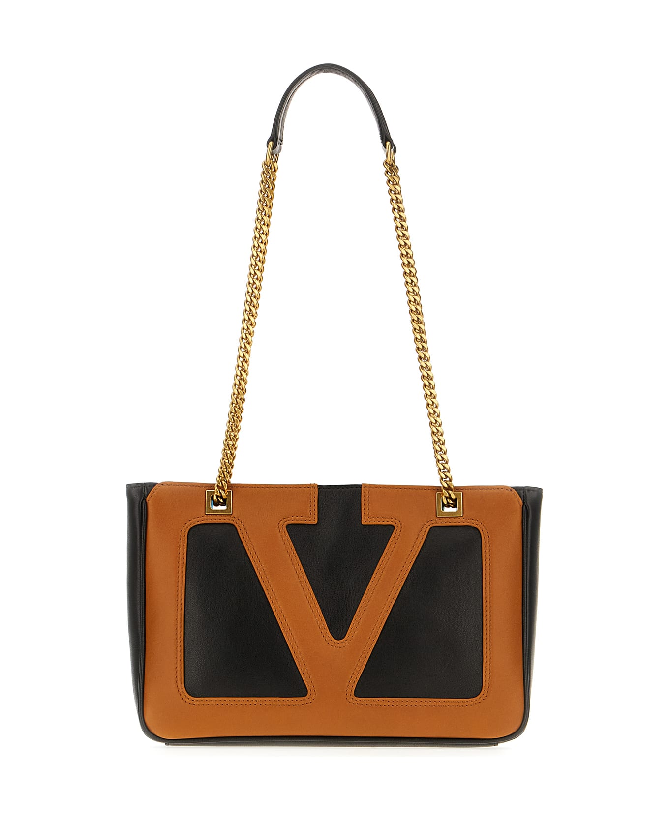 Valentino Garavani Black Nappa Leather Viva Superstar Crossbody Bag - NERO TABACCO