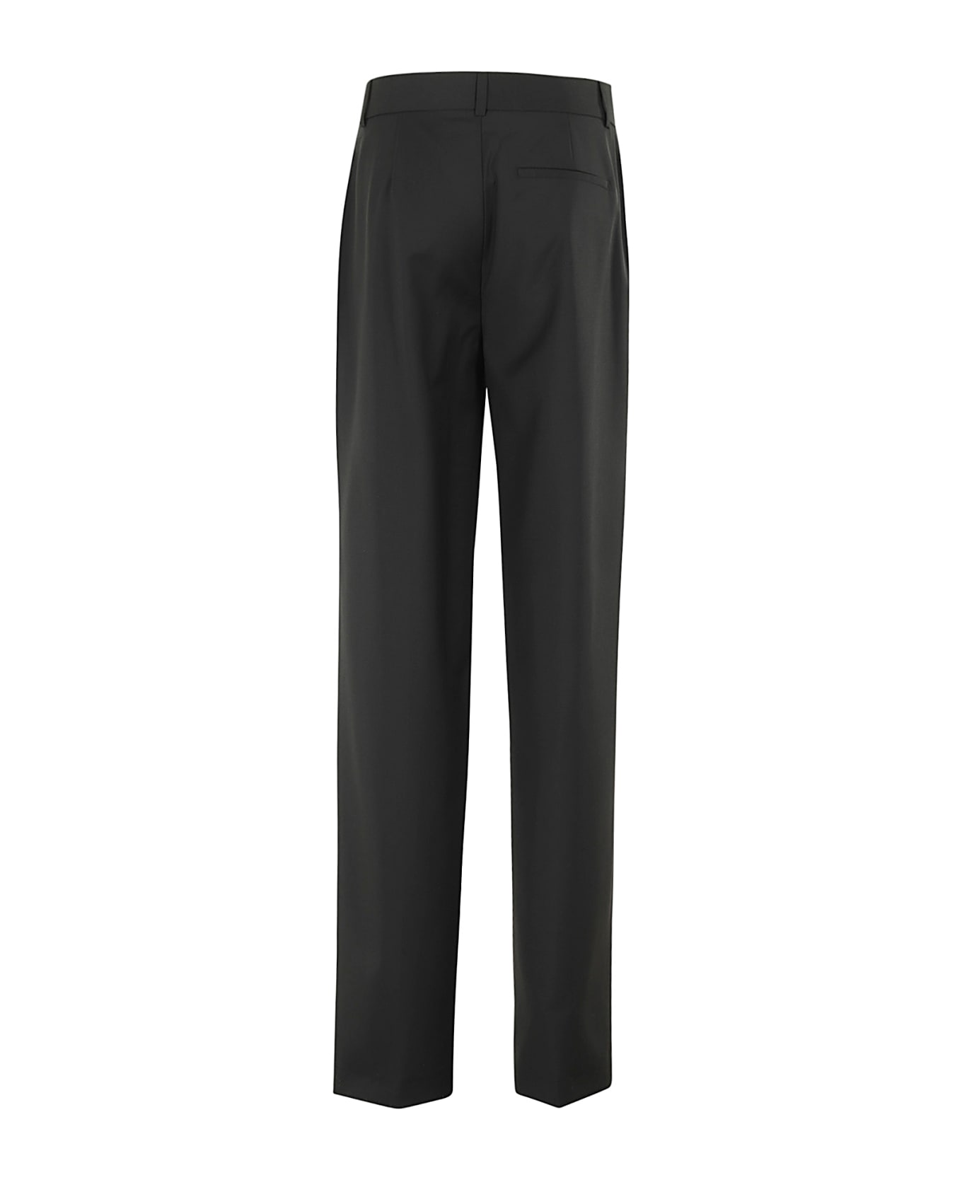 Róhe Straight Leg Relaxed Tailored Trousers - Black