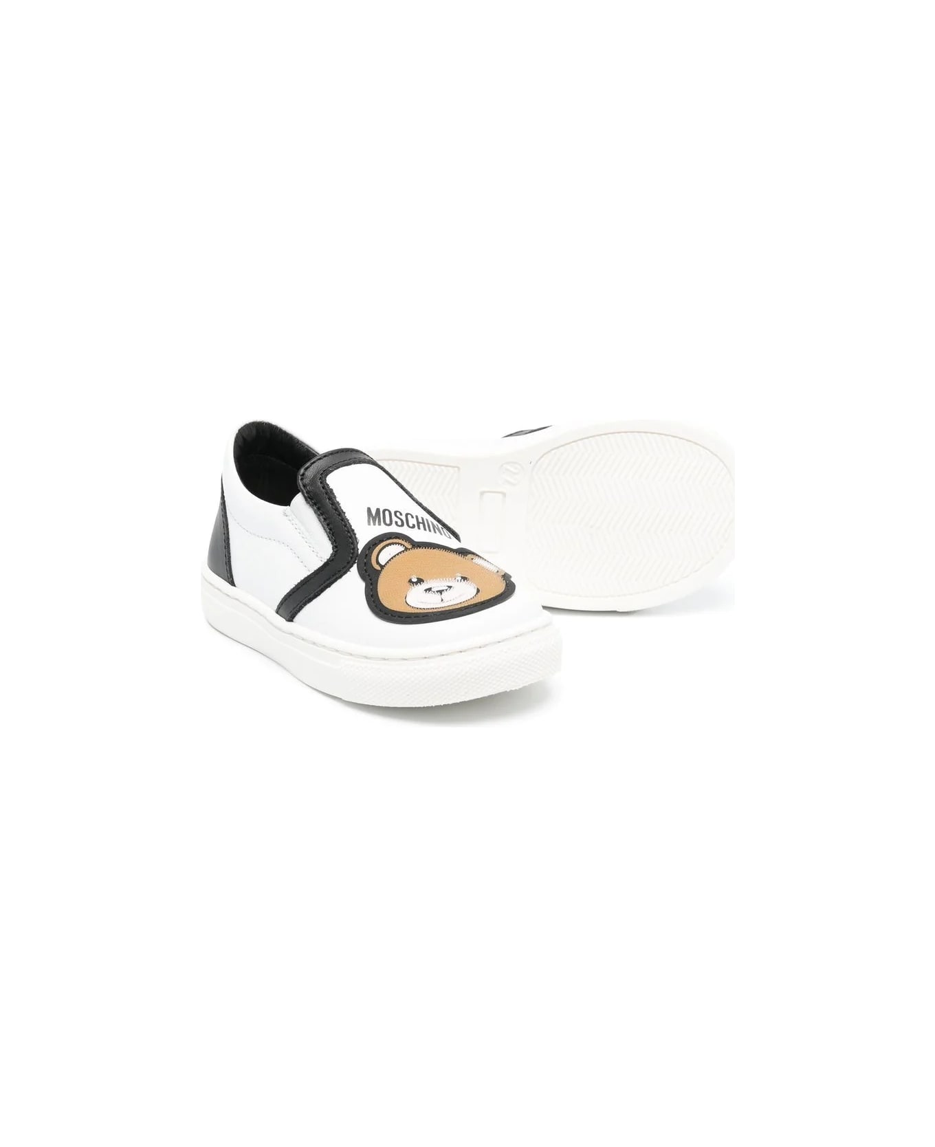 Moschino Sneakers With Logo Application - White