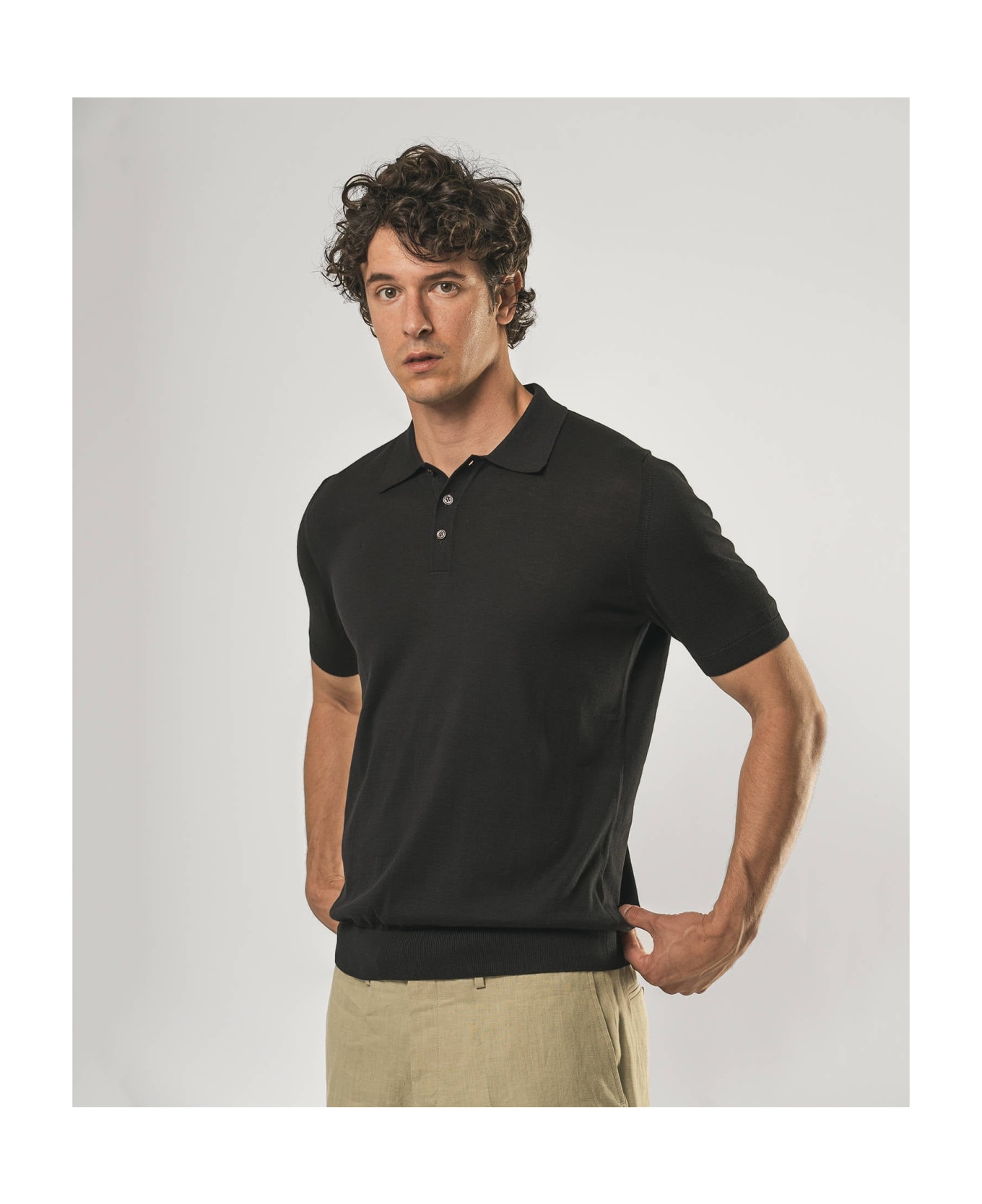 Larusmiani Ischia Polo Sweater - Black