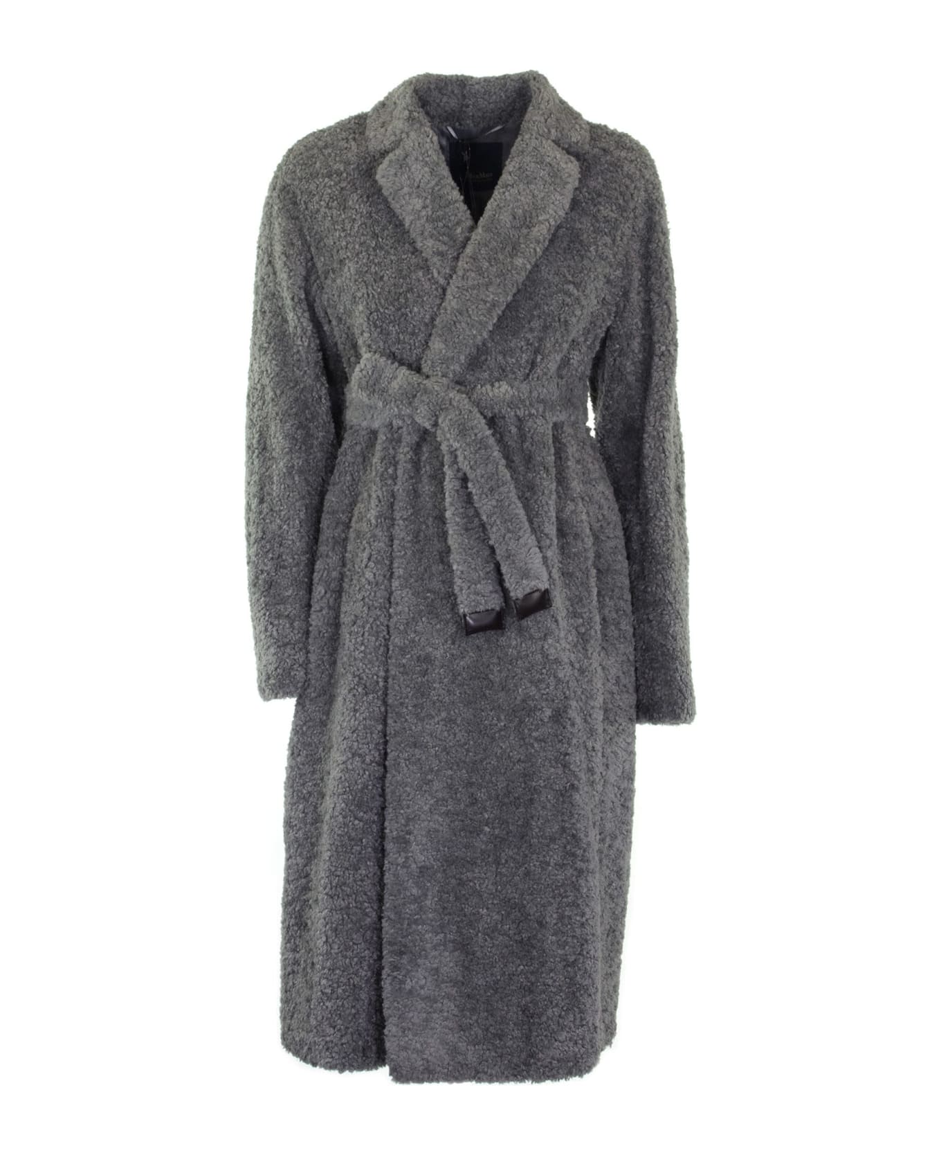 Max Mara Grey Teddy Bear Coat - Grey