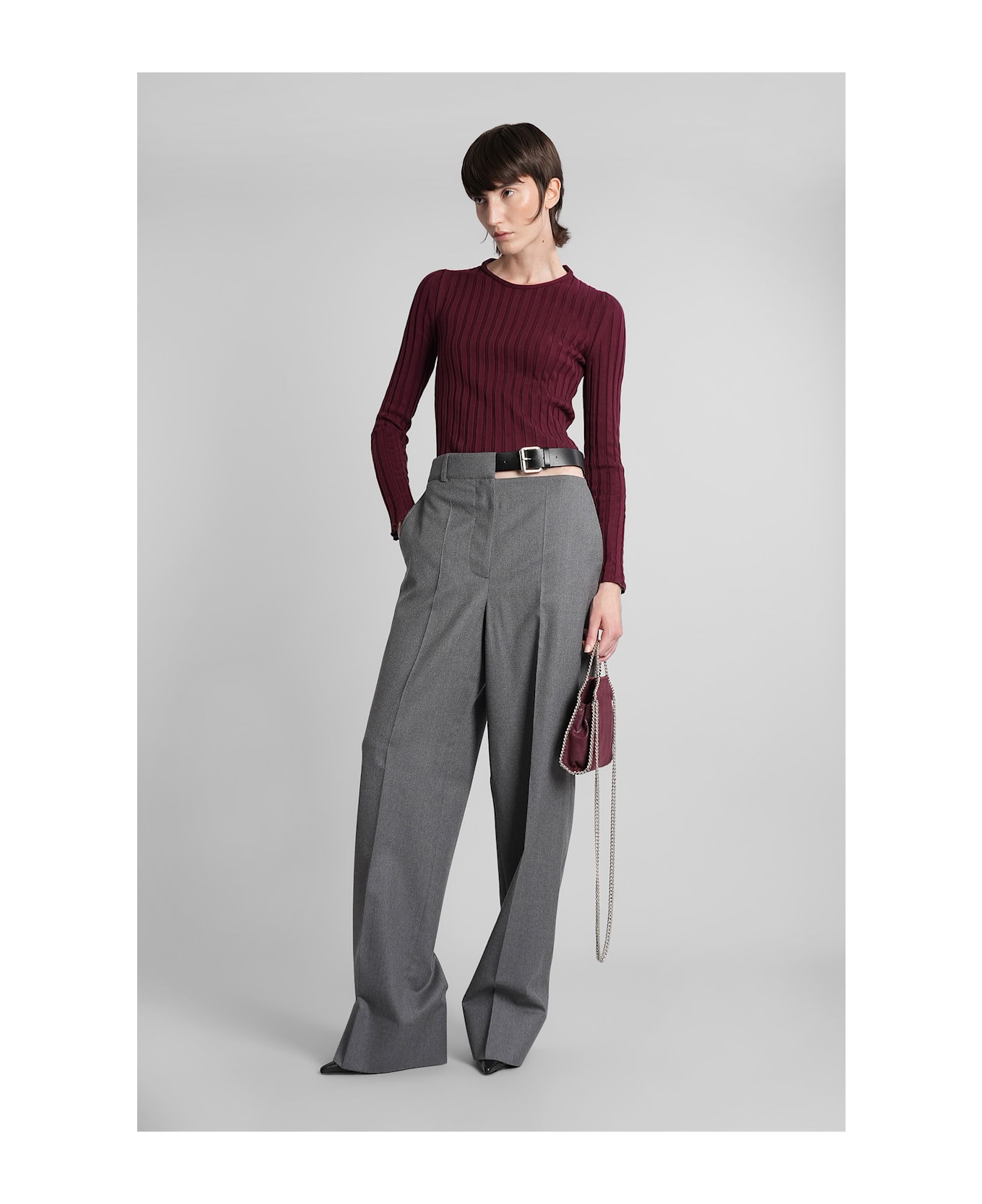 Stella McCartney Pants In Grey Polyester - grey