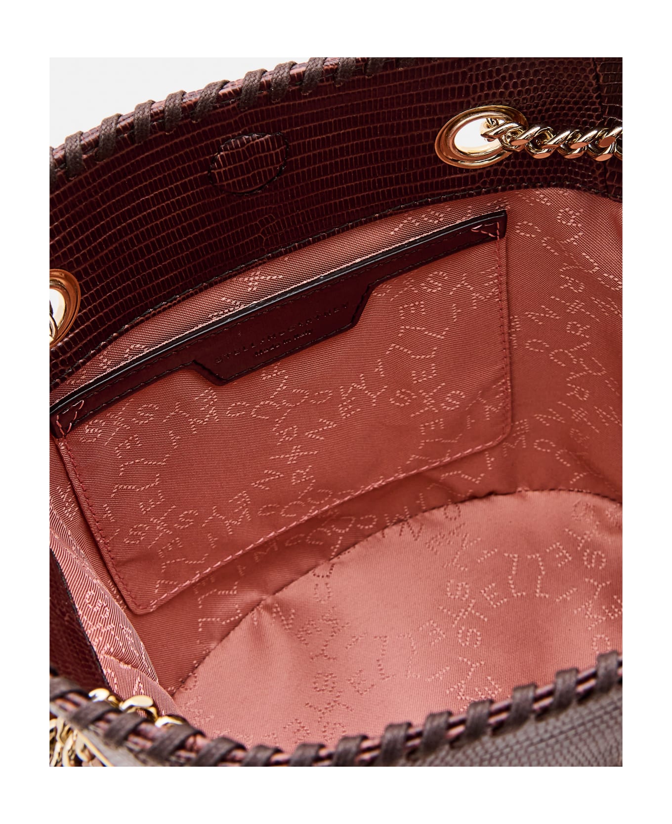 Stella McCartney Embossed Alter Mat Shoulder Bag - Chocolate Brown
