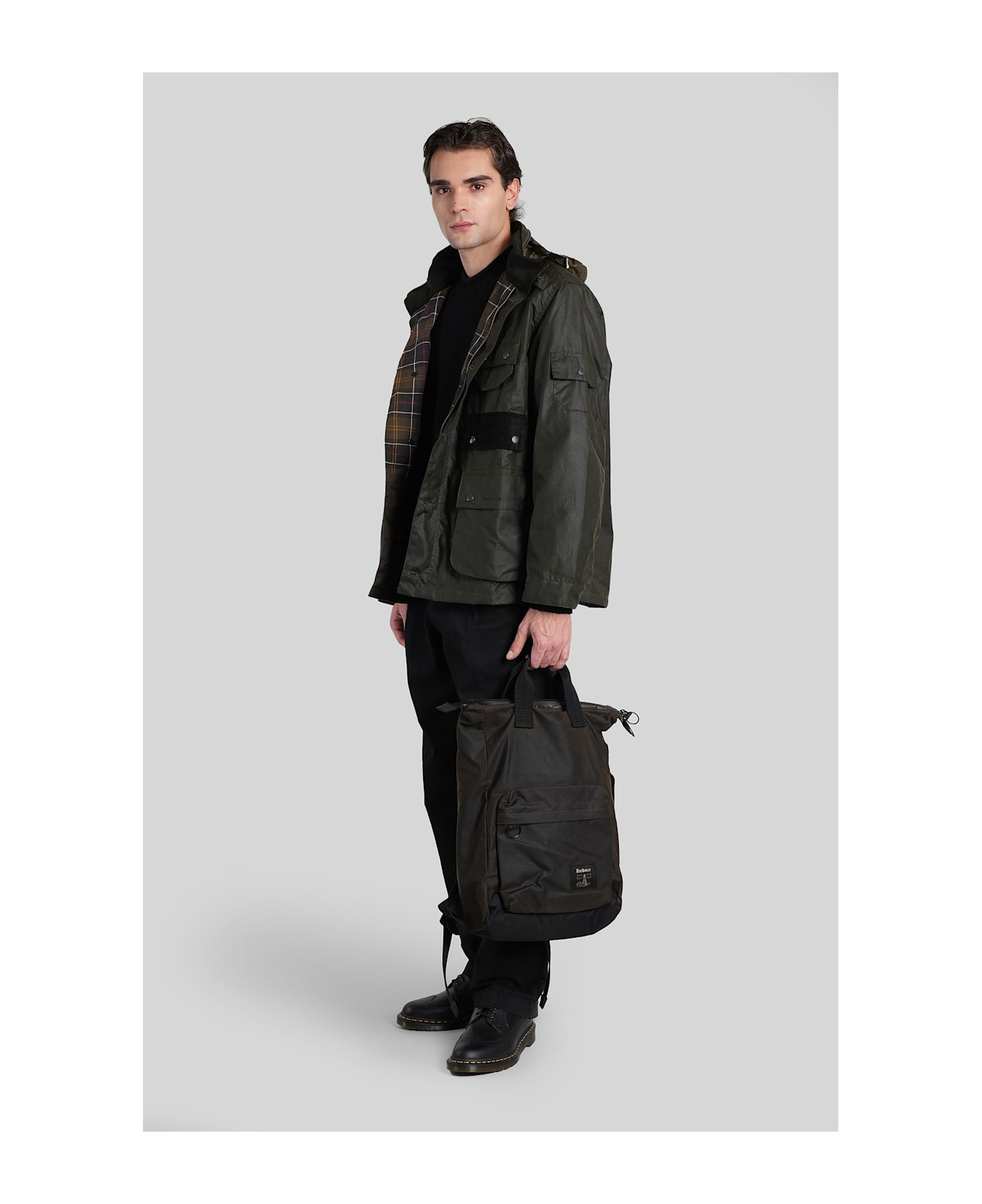 Barbour Editor Wax Casual Jacket In Green Cotton - green