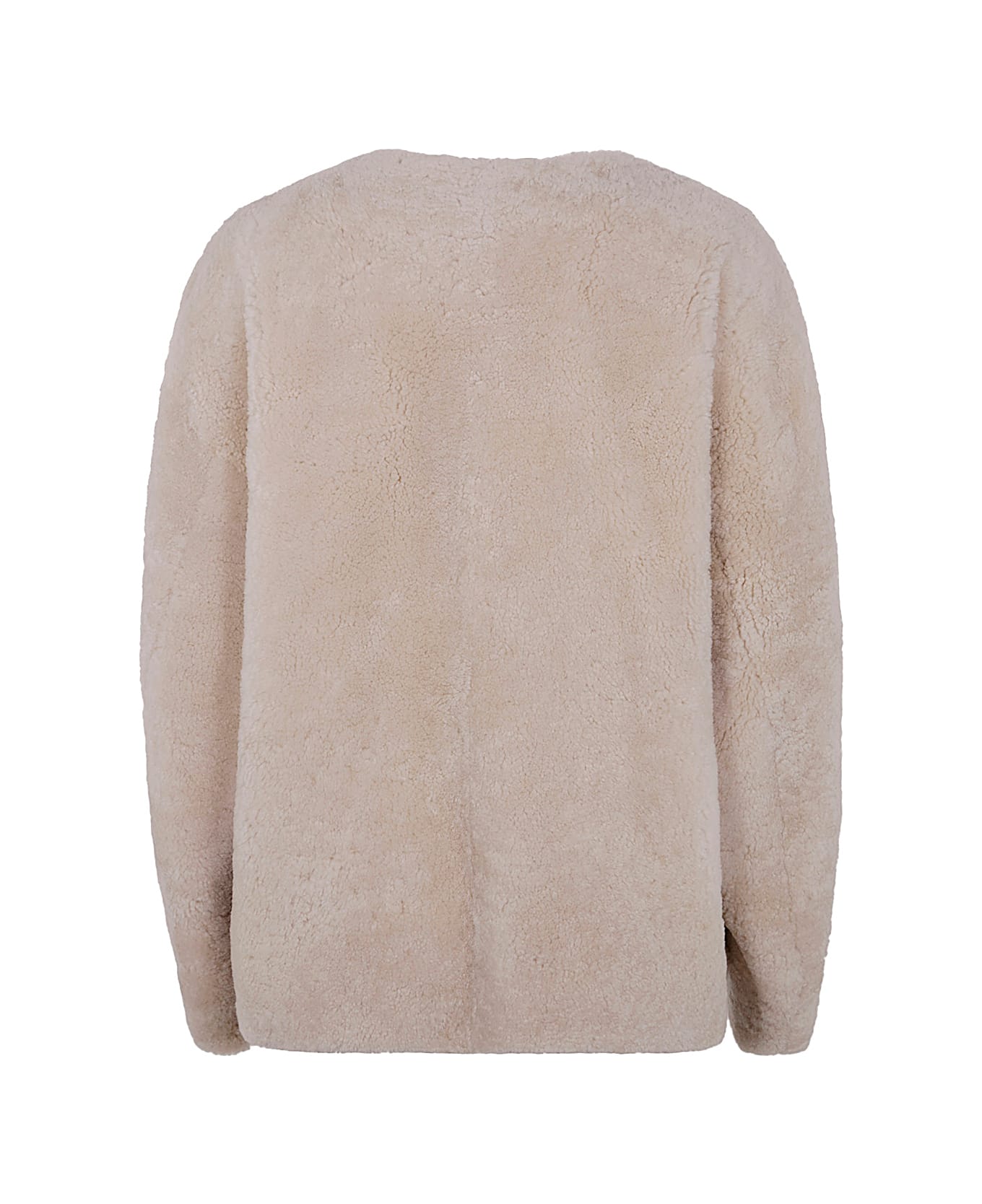 Totême Teddy Shearling Clasp Jacket - Off White