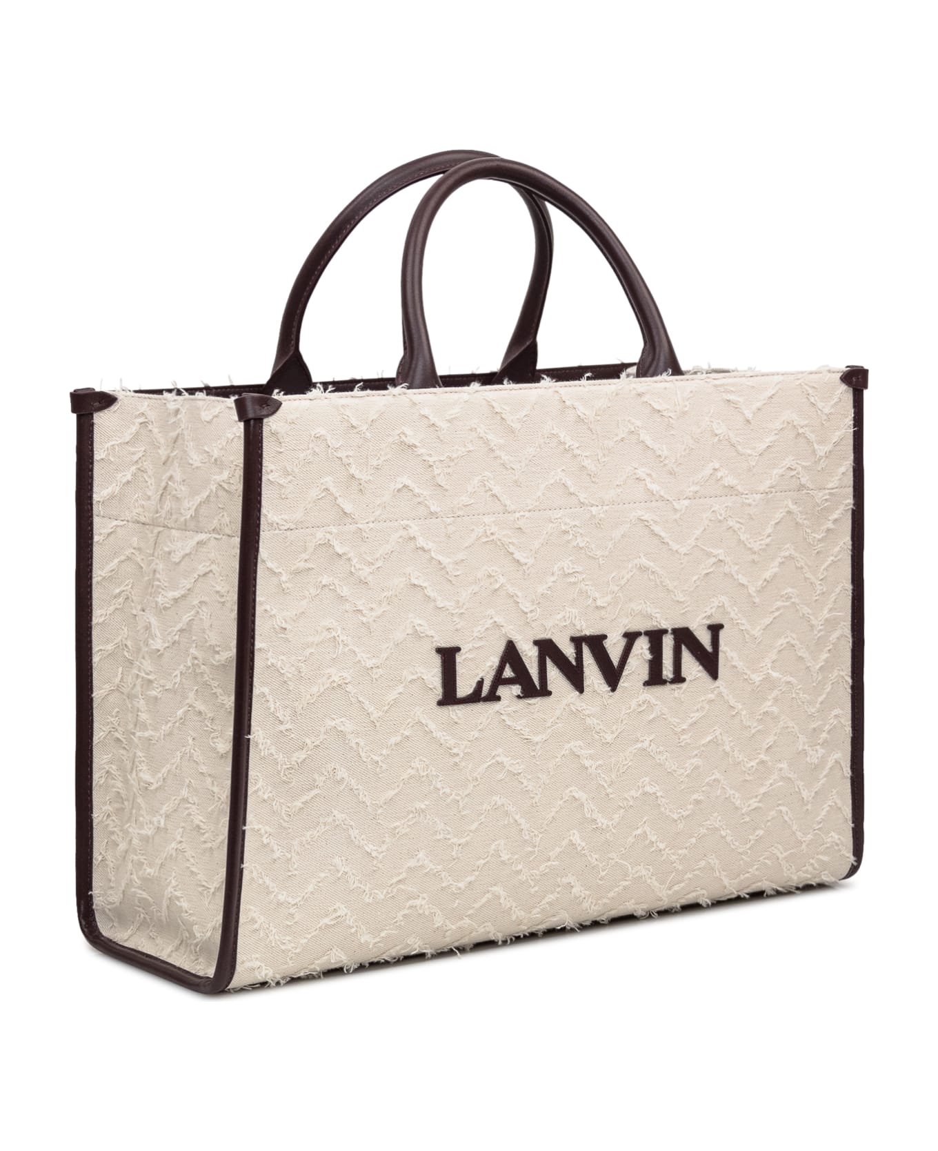 Lanvin Tote In&out Bag - BEIGE FONC�/BORDEAUX