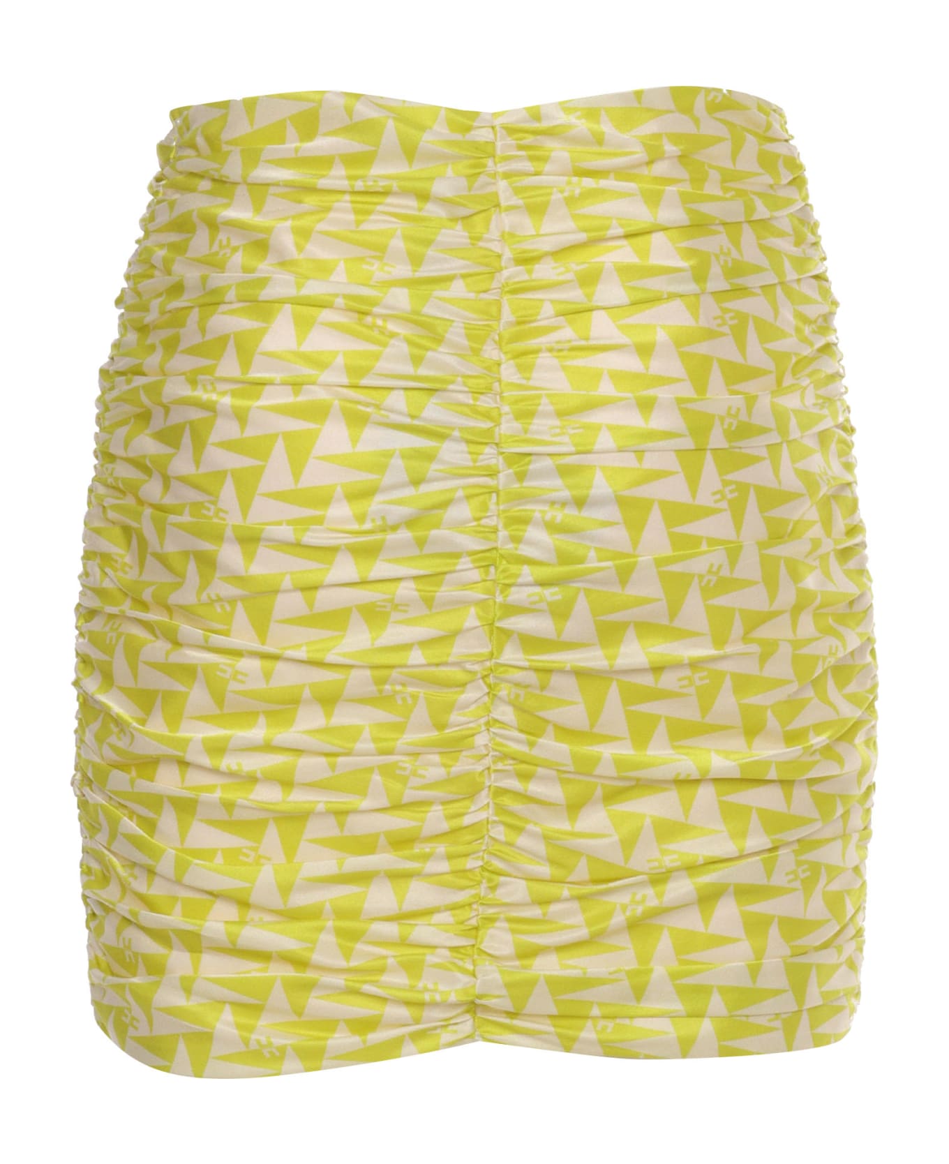 Elisabetta Franchi Yellow Skirt With Zip - YELLOW