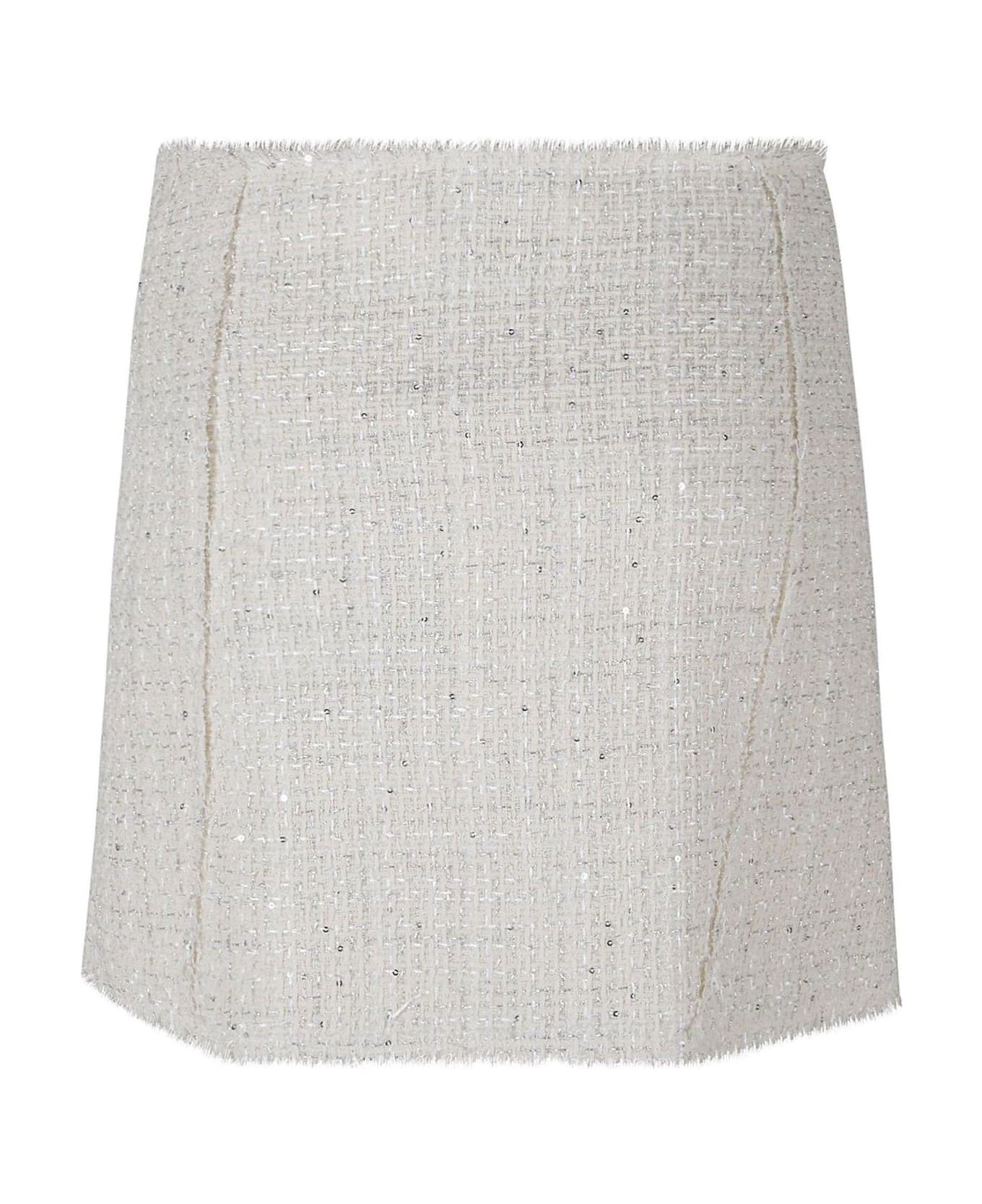 GCDS Tweed Mini Skirt - Nero