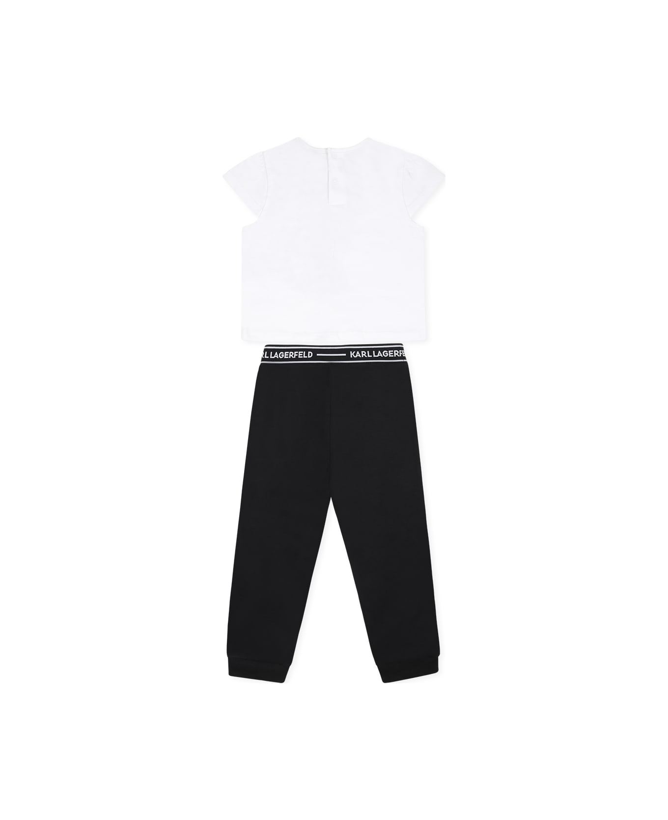 Karl Lagerfeld Kids Multicolor Suit For Baby Girl With Choupette - Multicolor ボディスーツ＆セットアップ