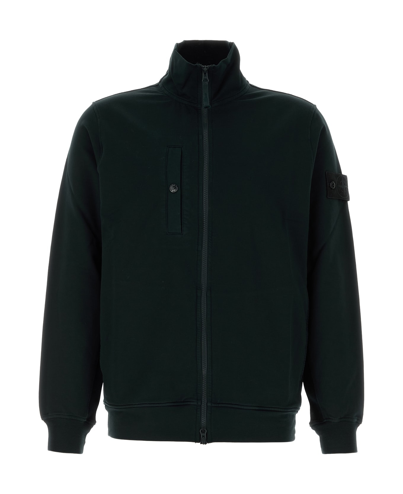 Stone Island Zip Cardigan - BLACK