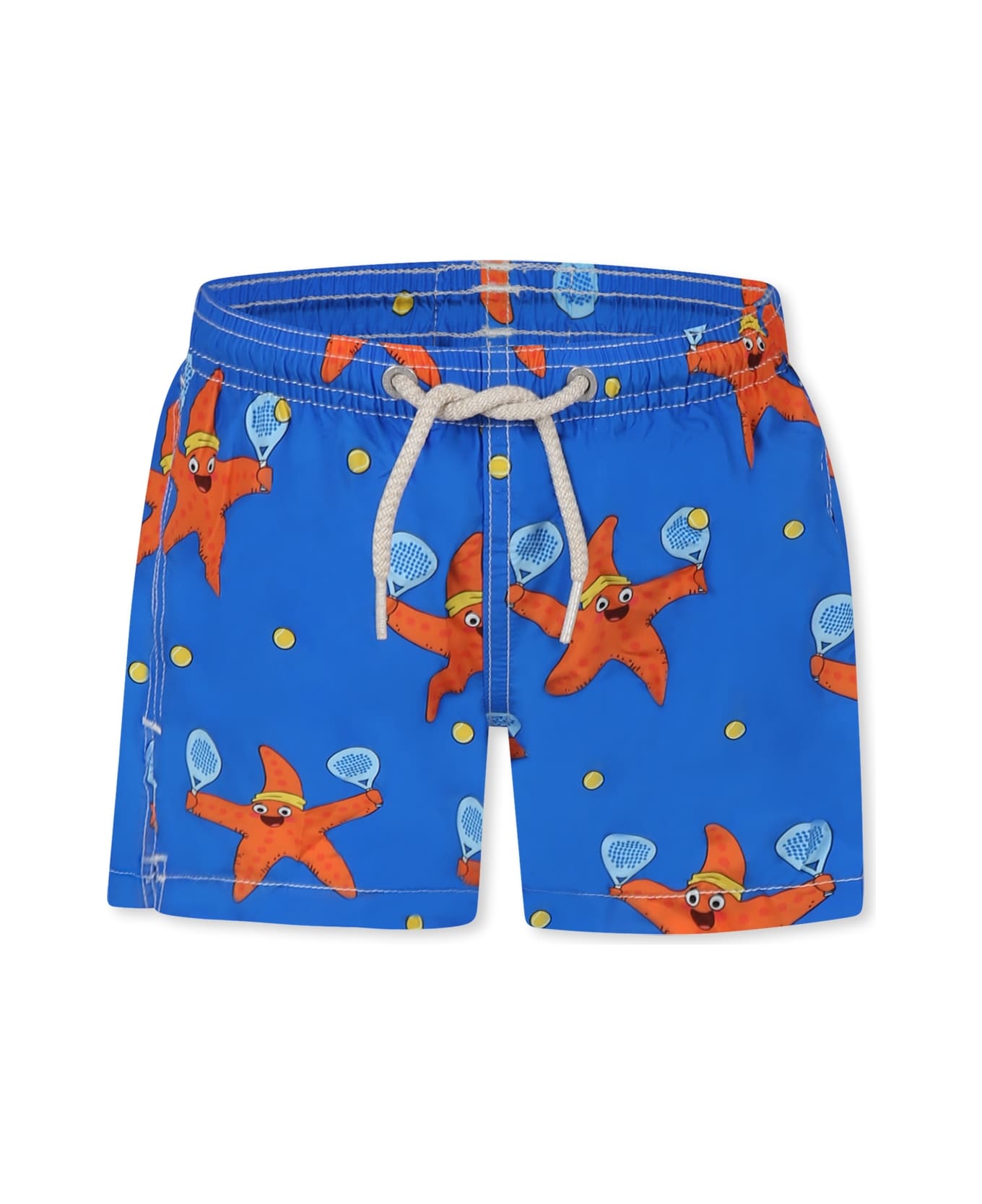 MC2 Saint Barth Blue Swim Shorts For Boy With Starfish - Blue