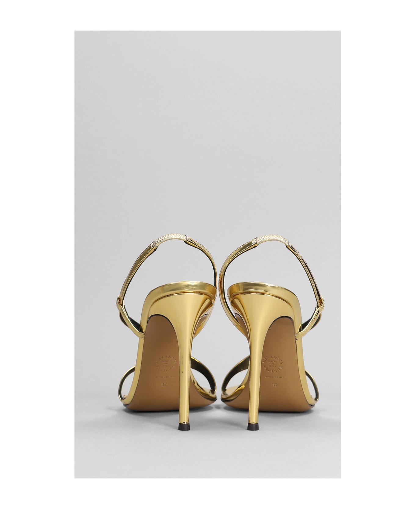 Alexandre Vauthier Sandals In Gold Leather - gold
