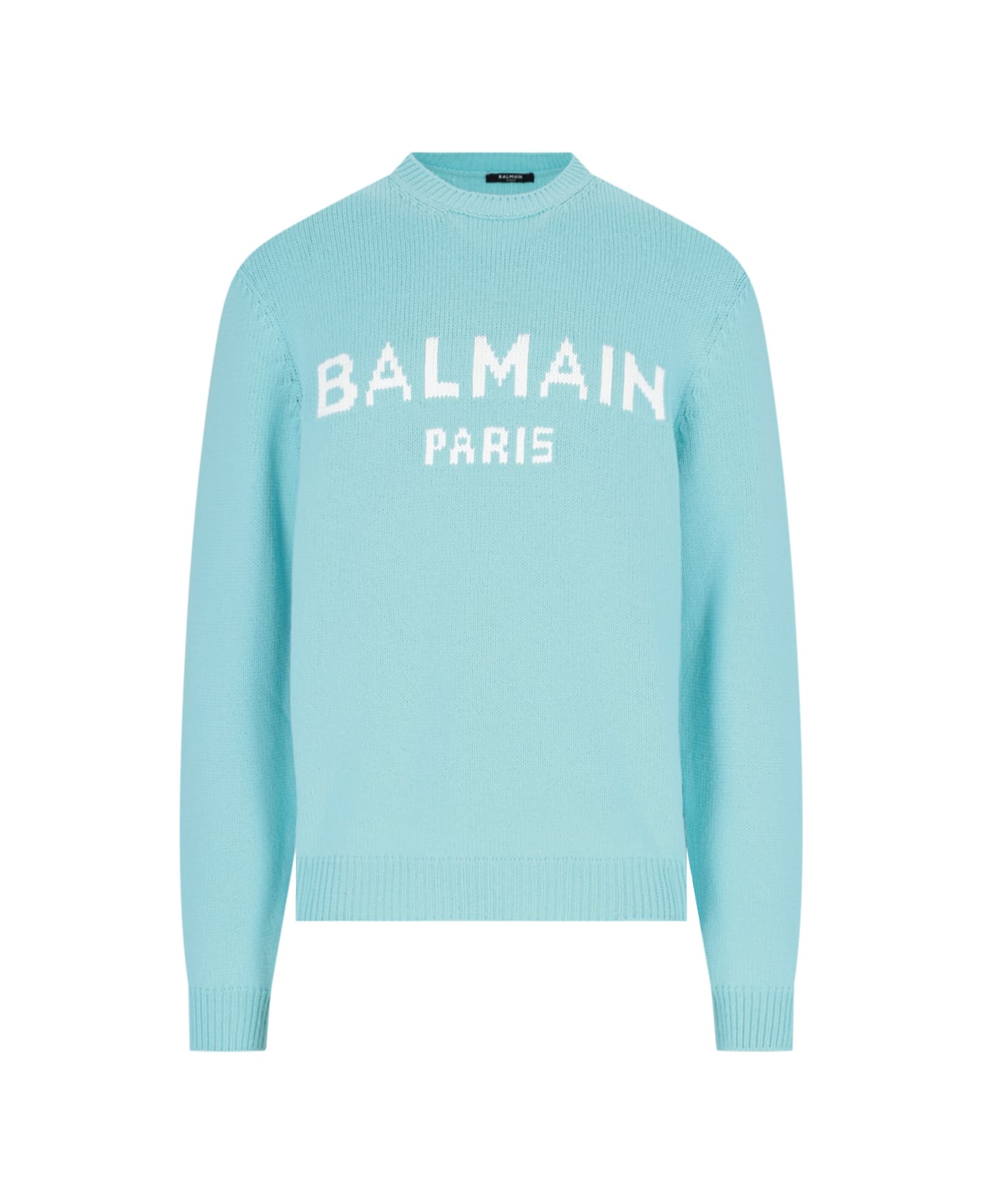 Balmain Wool Blend Sweater - Light Blue