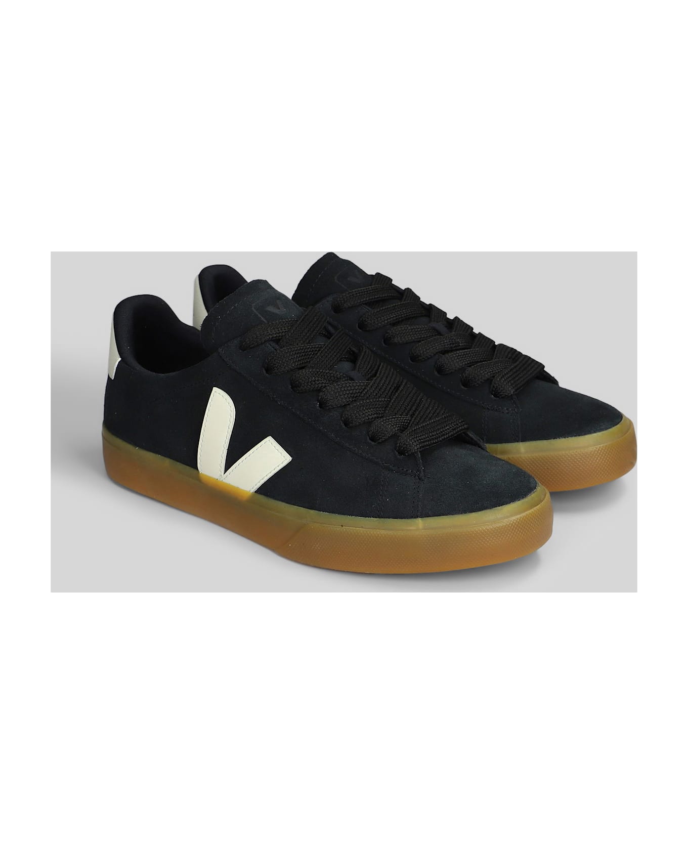 Veja Campo Sneakers In Black Suede - black