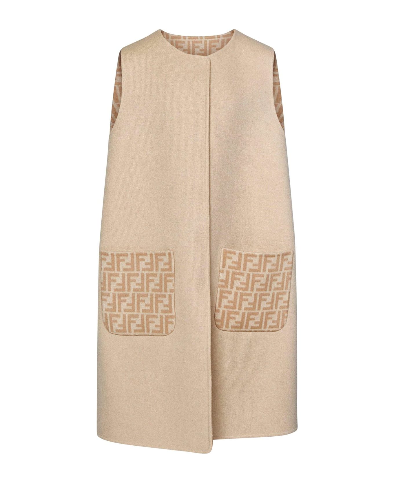 Fendi Ff Motif Sleeveless Dress