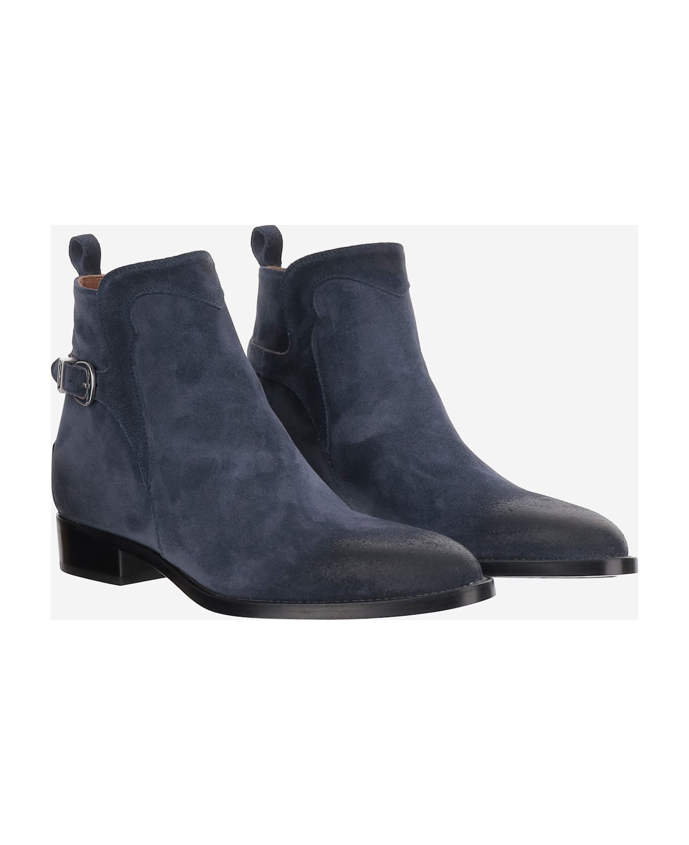 Sartore Suede Ankle Boots - Blue