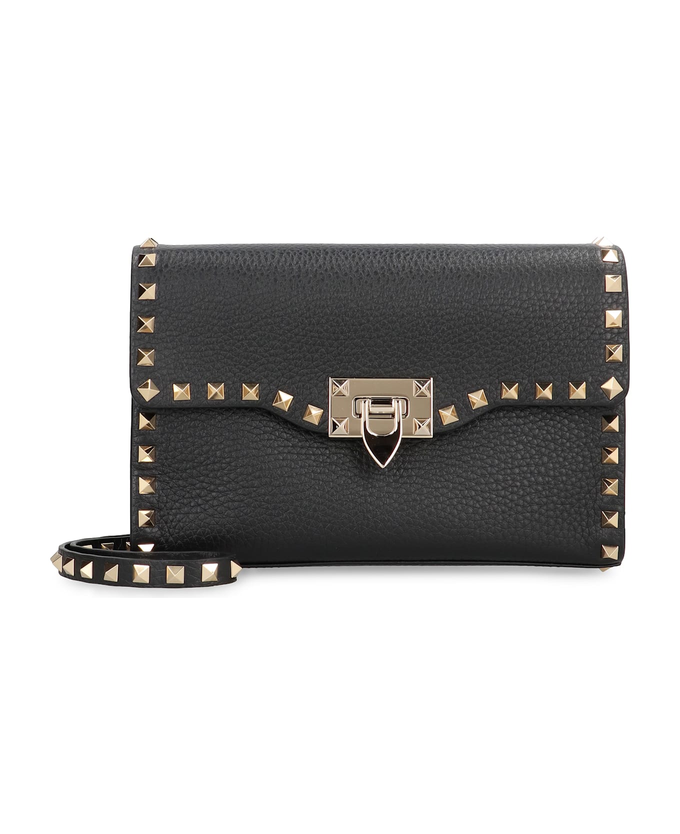 Valentino Garavani Rockstud Small Leather Crossbody Bag - black