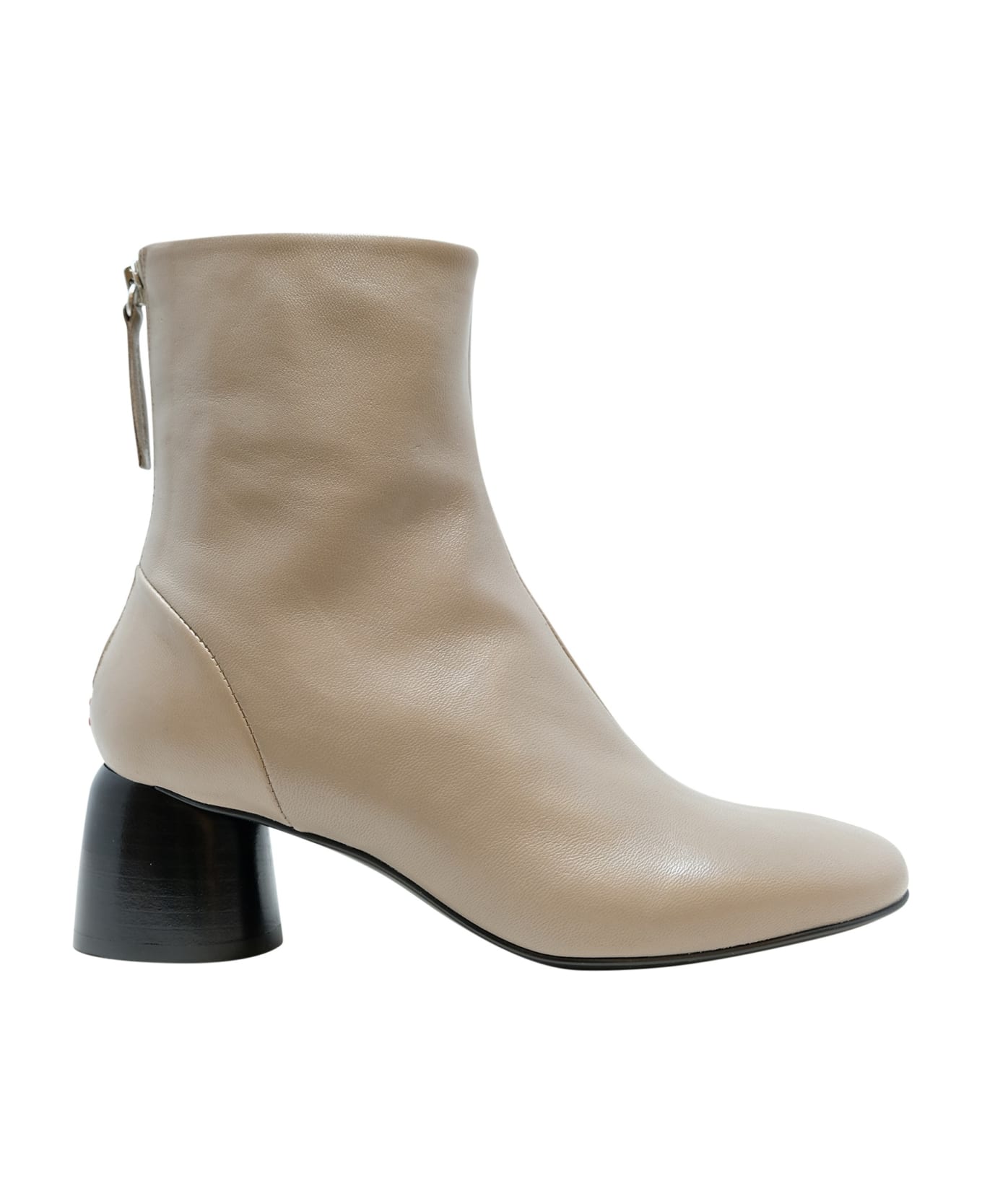 Halmanera Leather Baron Ankle Boots - TAUPE
