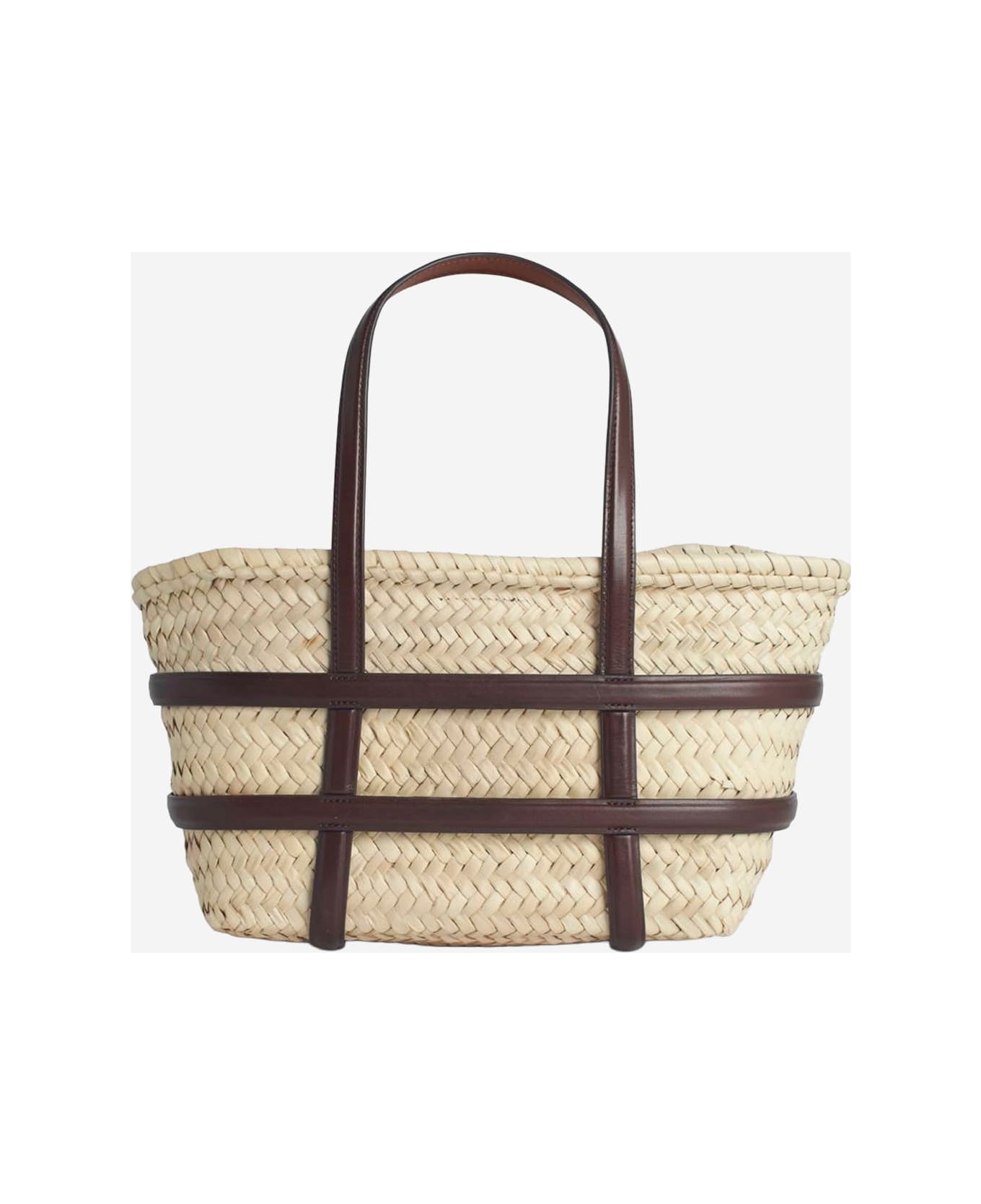 Tory Burch Ella Straw Shopping Bag - Brown