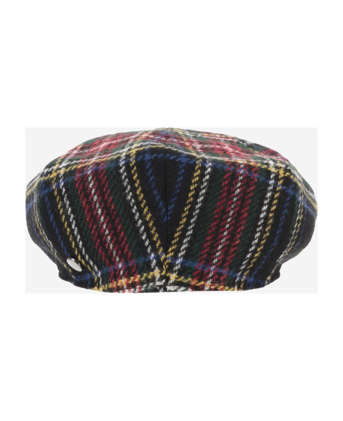 Stetson Wool Cap With Check Pattern - GREEN CHECK