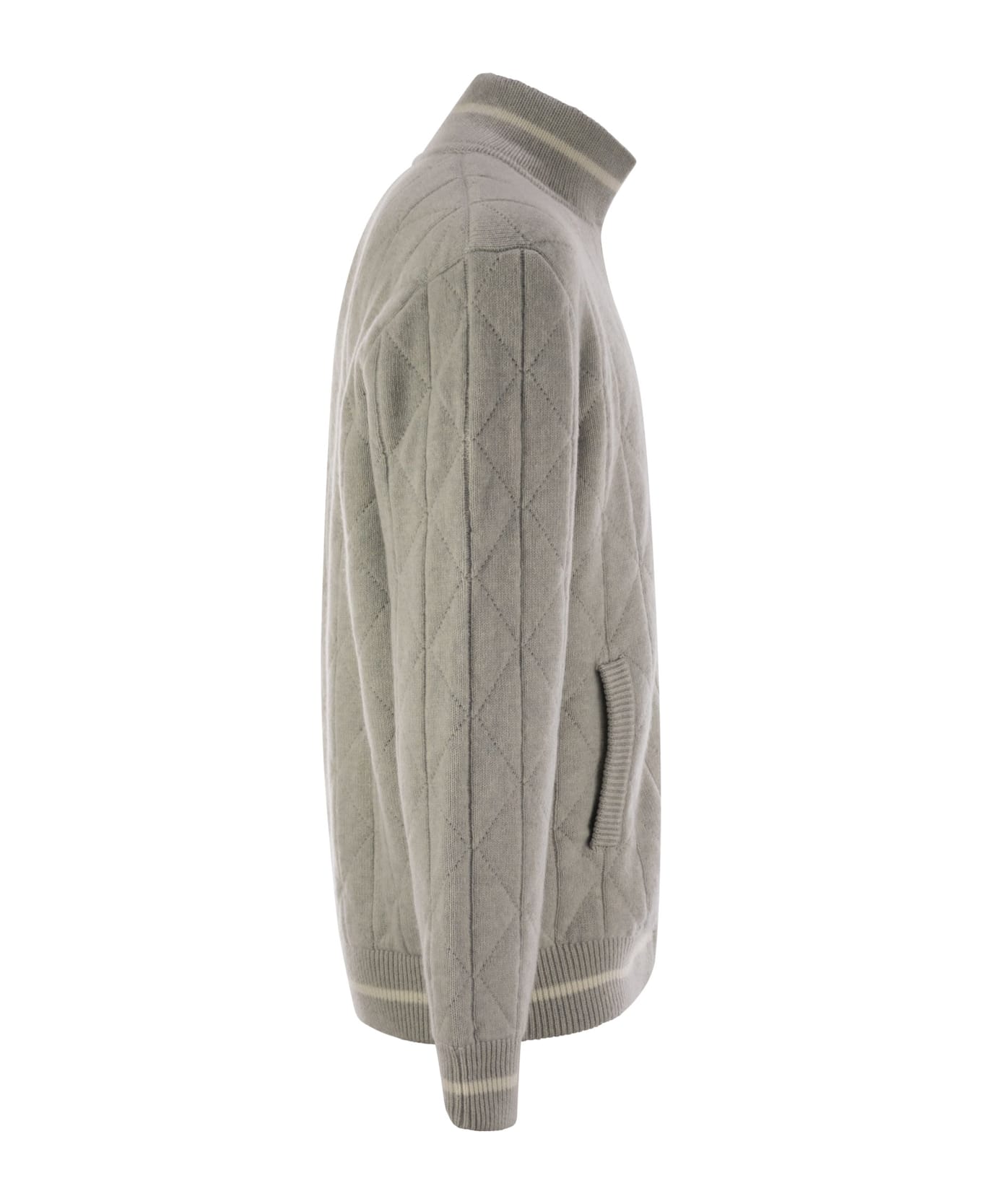 Kiton Cashmere Light Grey Jacket - Light Grey