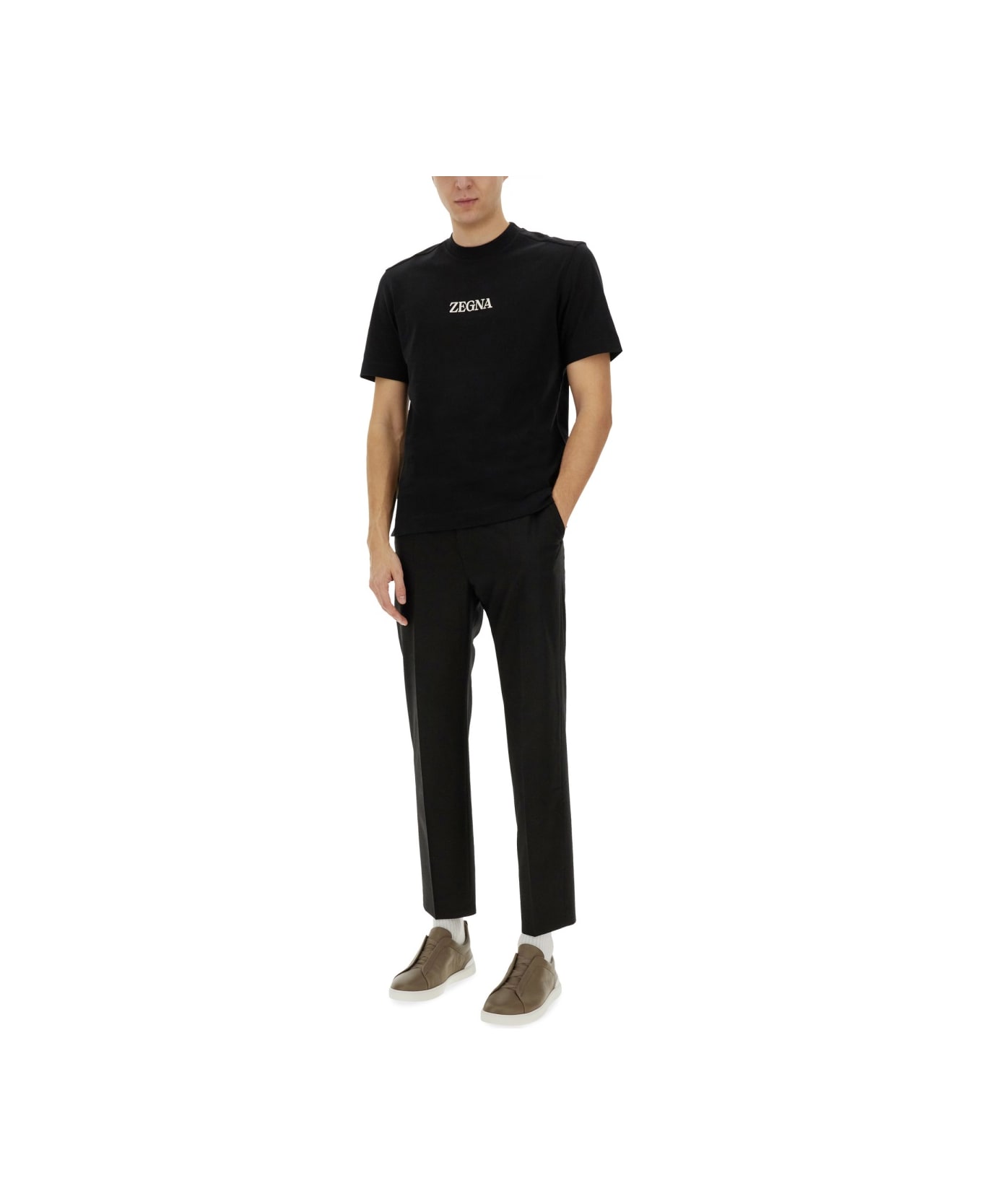 Zegna Jersey T-shirt - BLACK