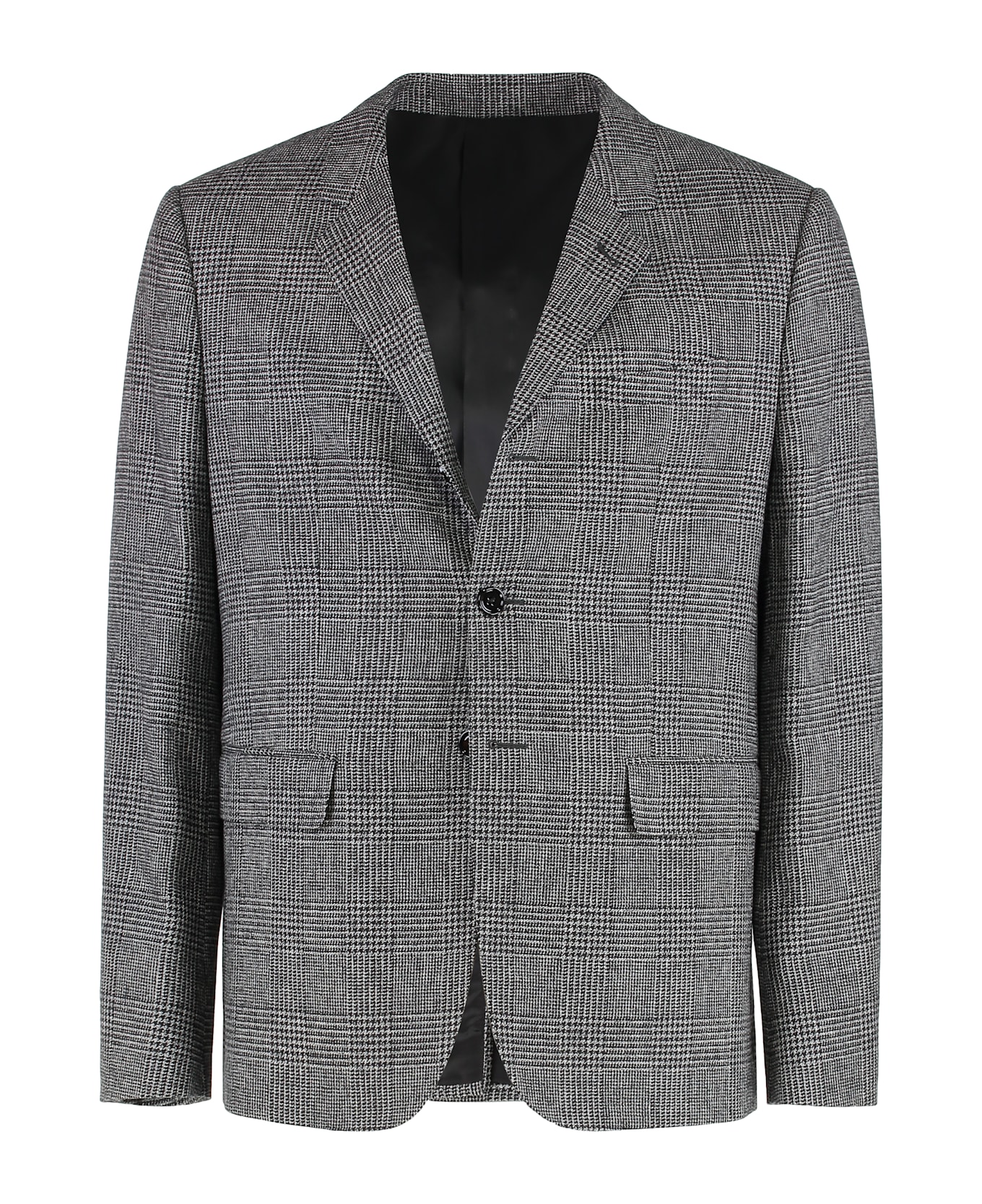 Celine Prince Of Wales Checked Jacket - black