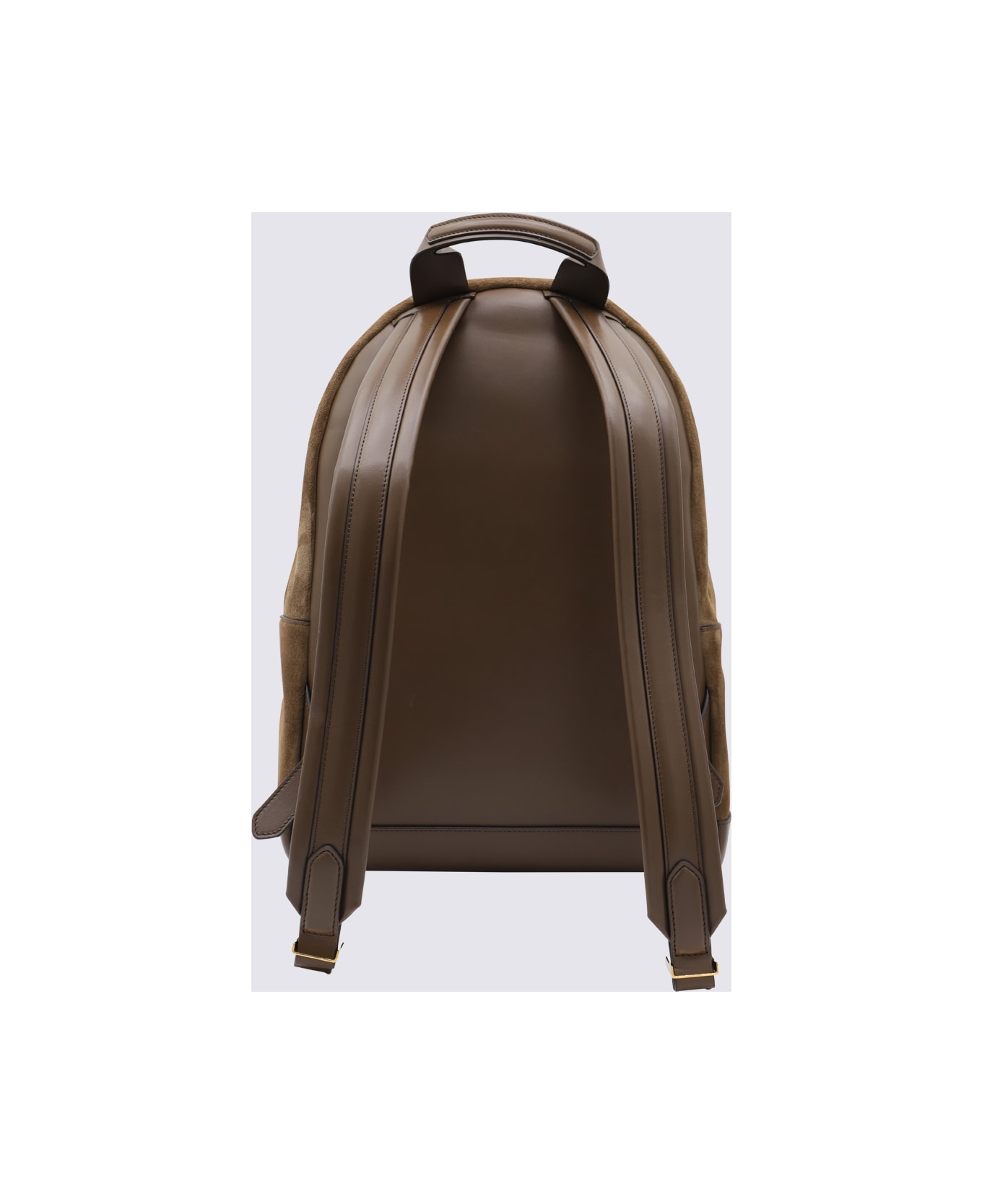 Tom Ford Brown Leather Backpack - NUT
