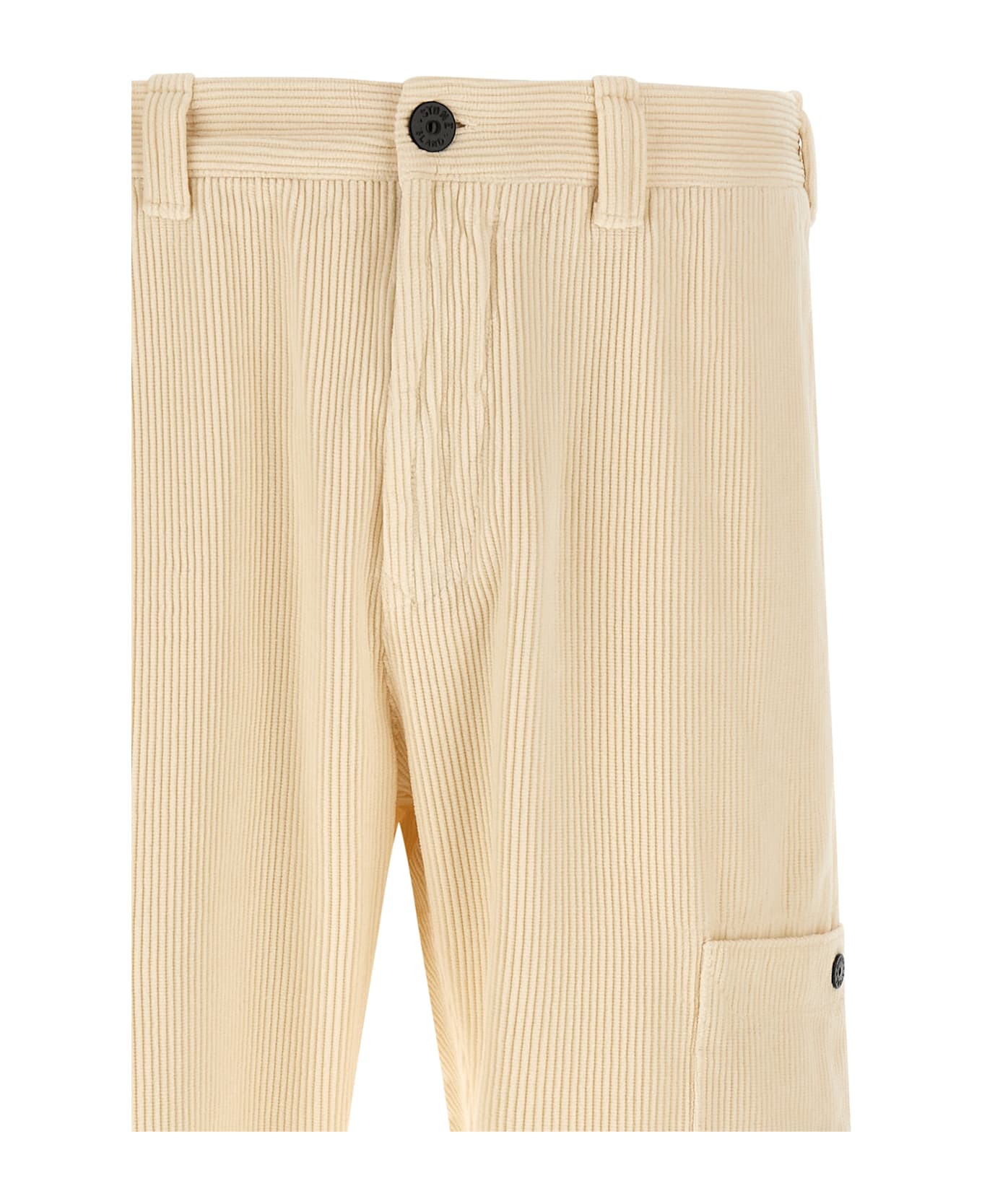 Stone Island Velvet Cargo Pants - Beige