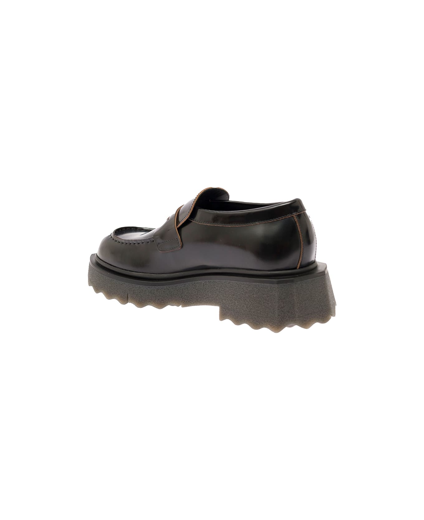 Off-White Rubber Sole Chunky Mocassin - Black