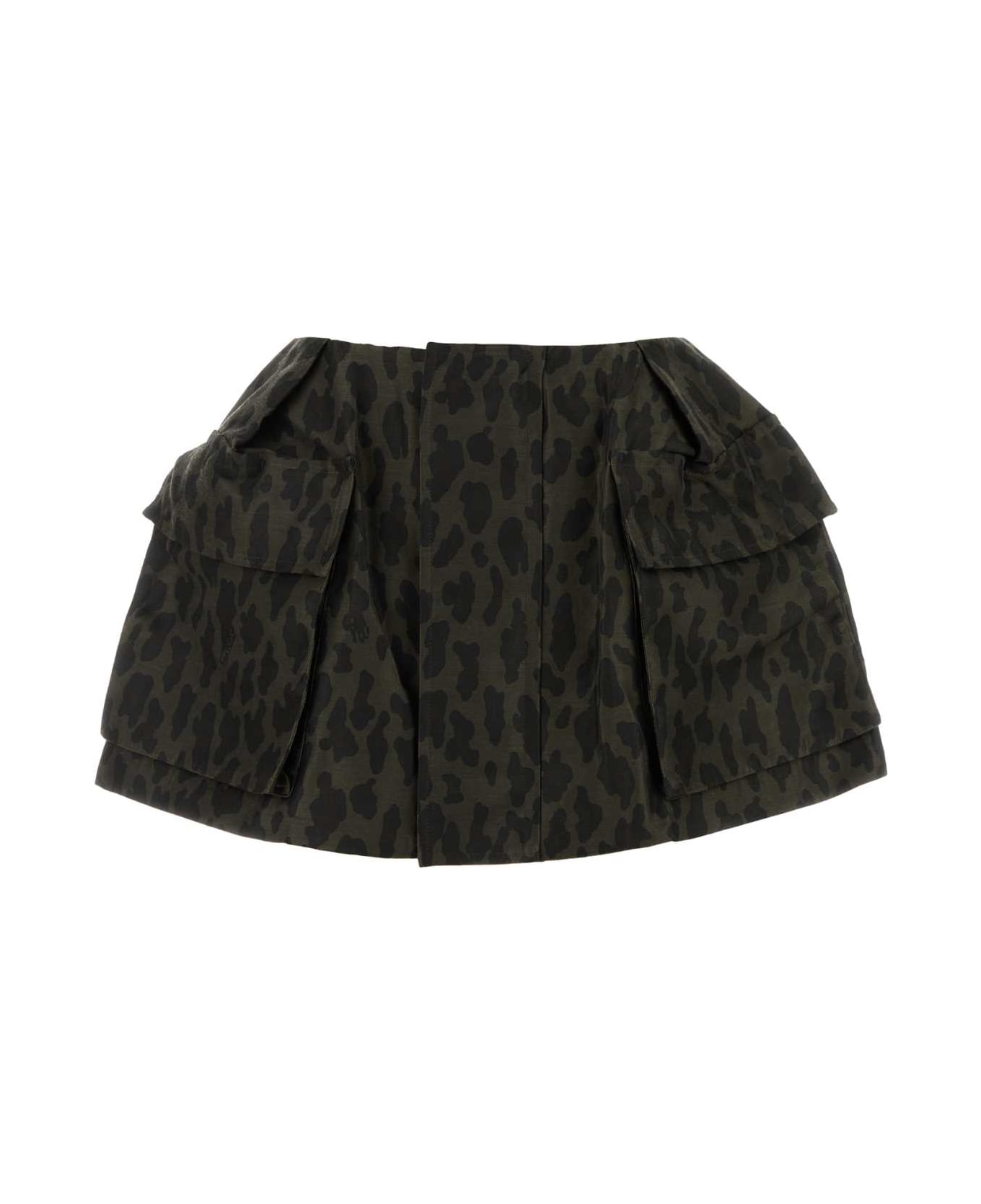 Sacai Printed Polyester Shorts - BROWN