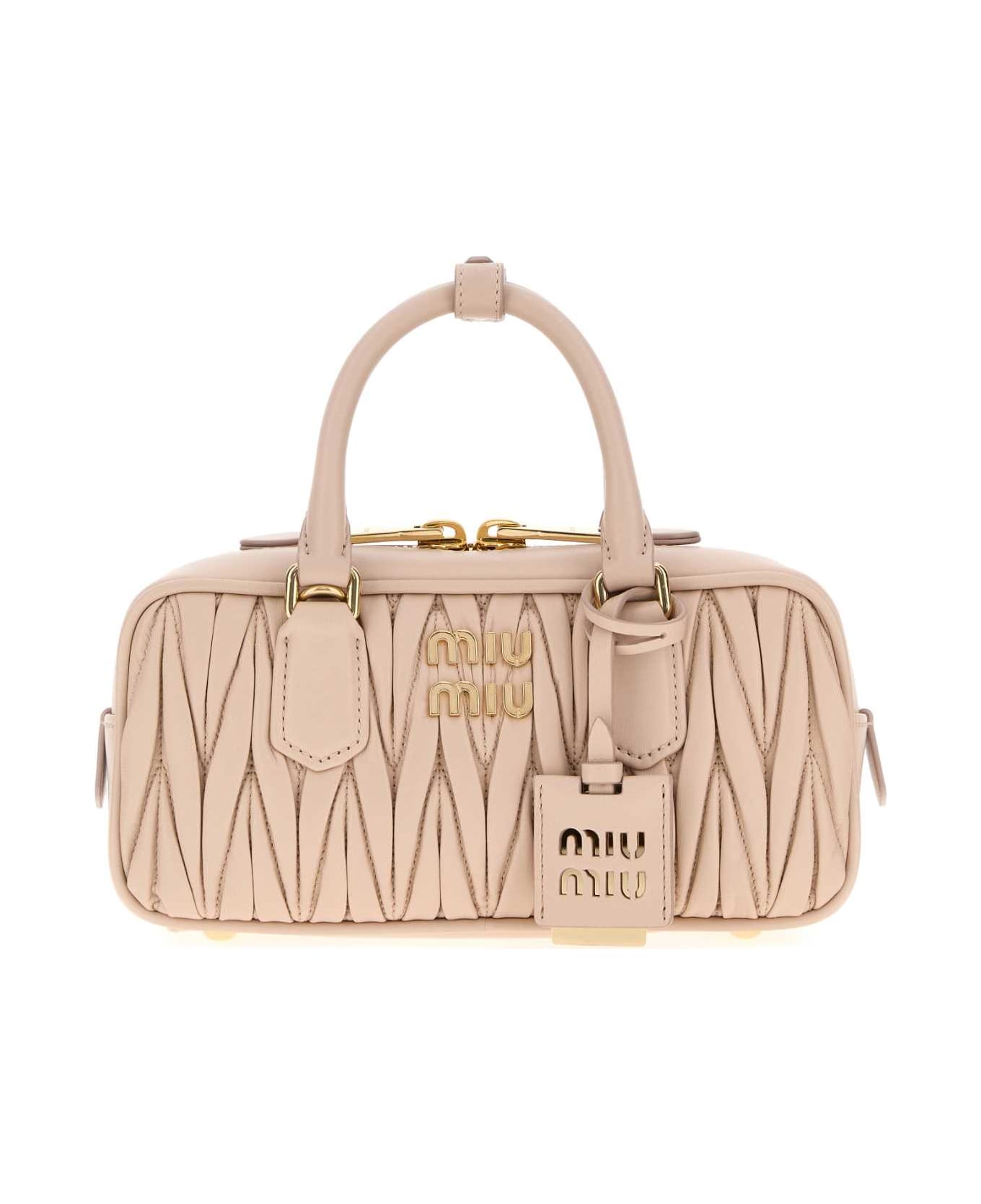 Miu Miu Powder Pink Leather Arcadie Handbag - CIPRIA
