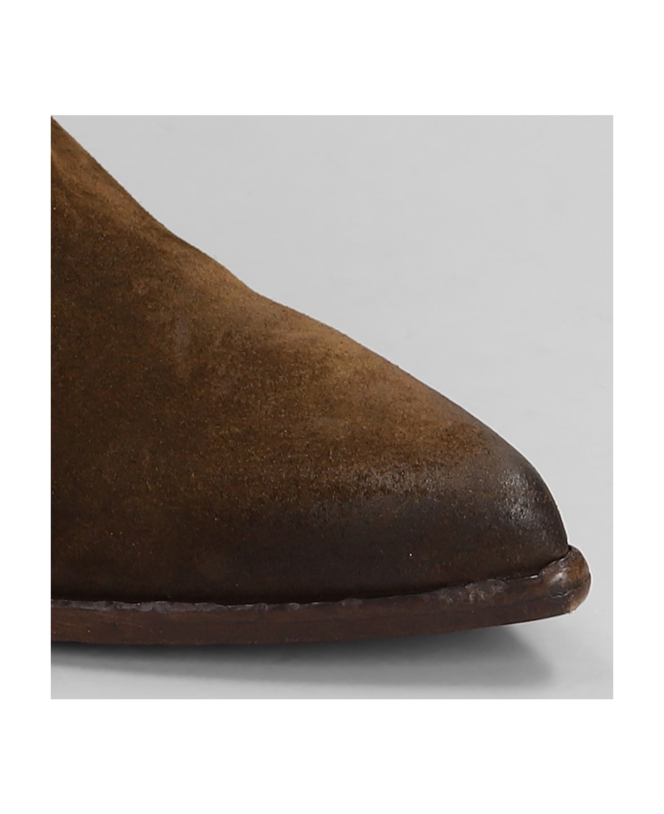 Elena Iachi Texan Ankle Boots In Leather Color Suede - leather color