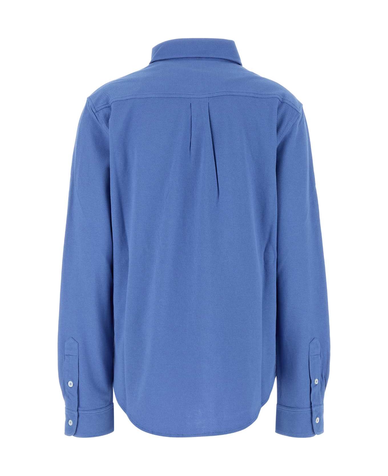Miu Miu Cerulean Blue Piquet Shirt - PERVINCA