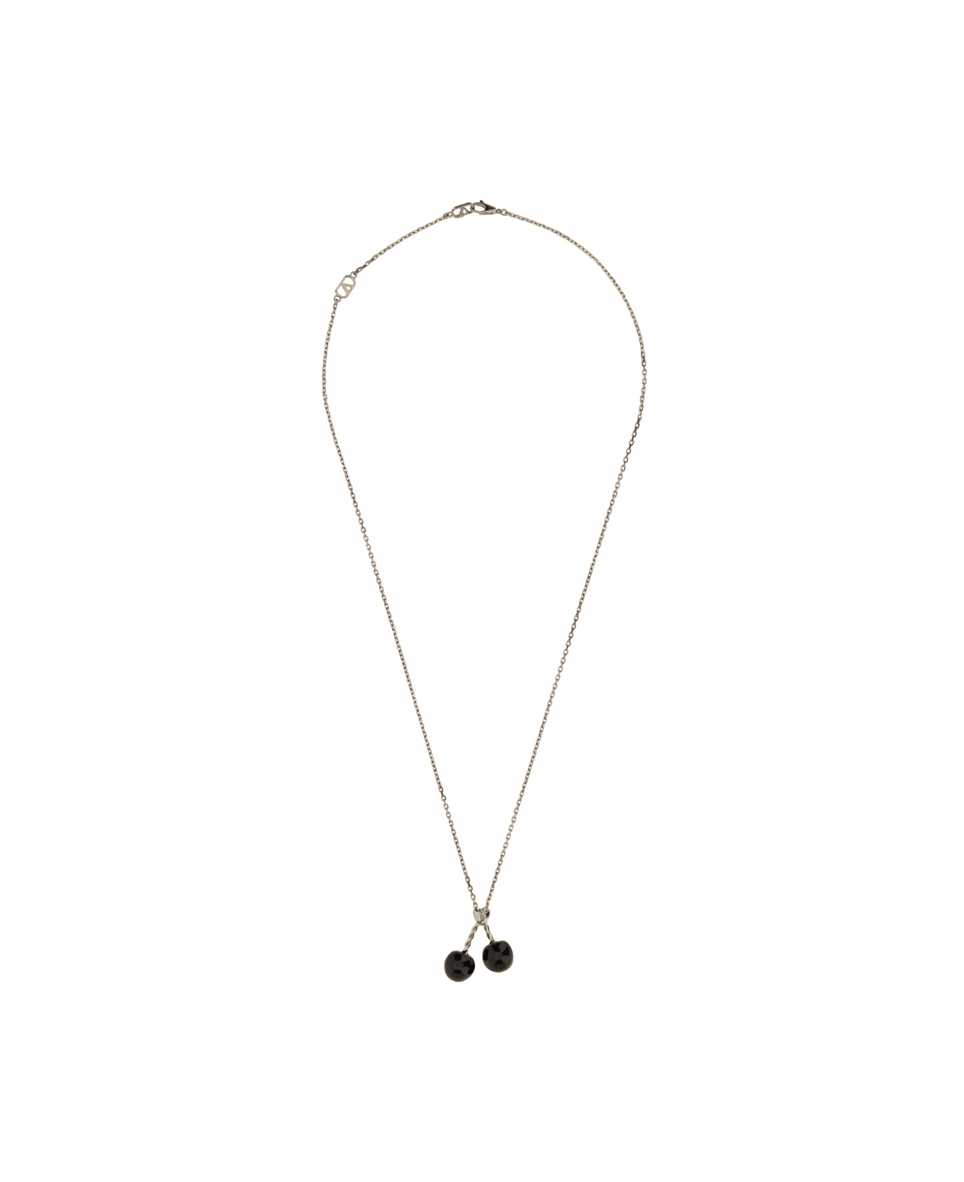 Valentino Garavani Chez Valentino Metal And Enamel Necklace - BLACK
