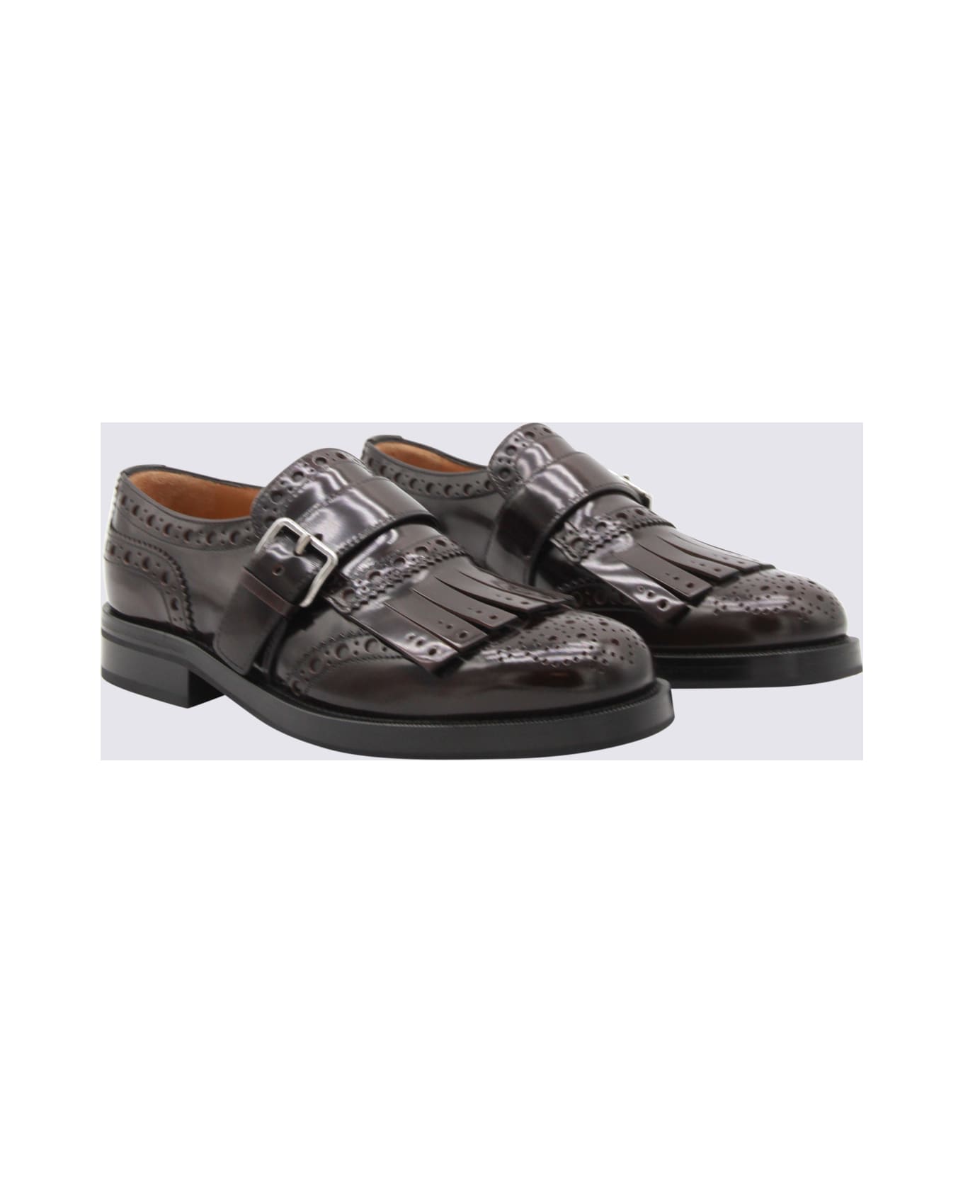Church
s Burgundy Leather Monk Phillis Formal Shoes