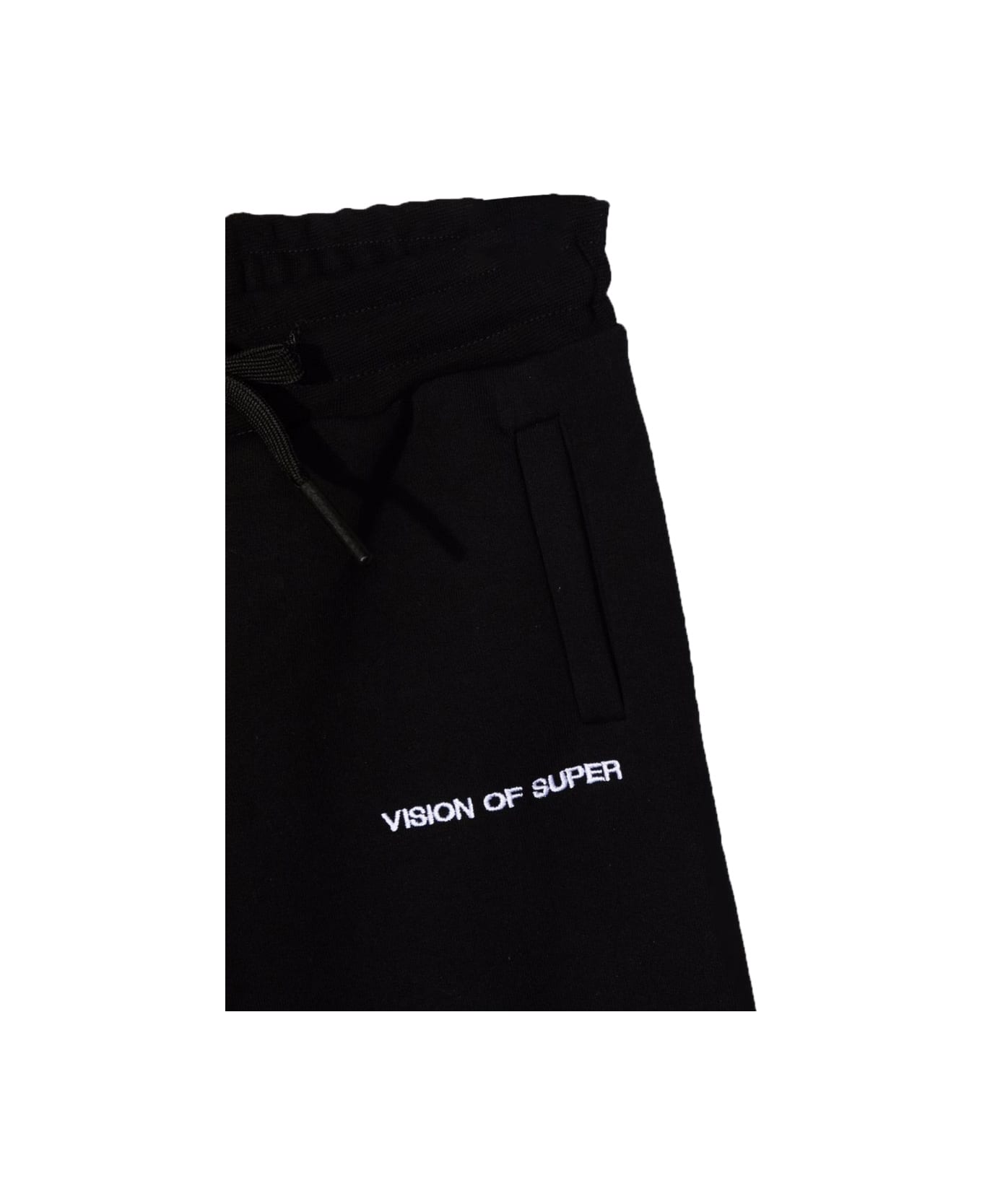 Vision of Super Black Pants Kids With White Spray Flames - BLACK