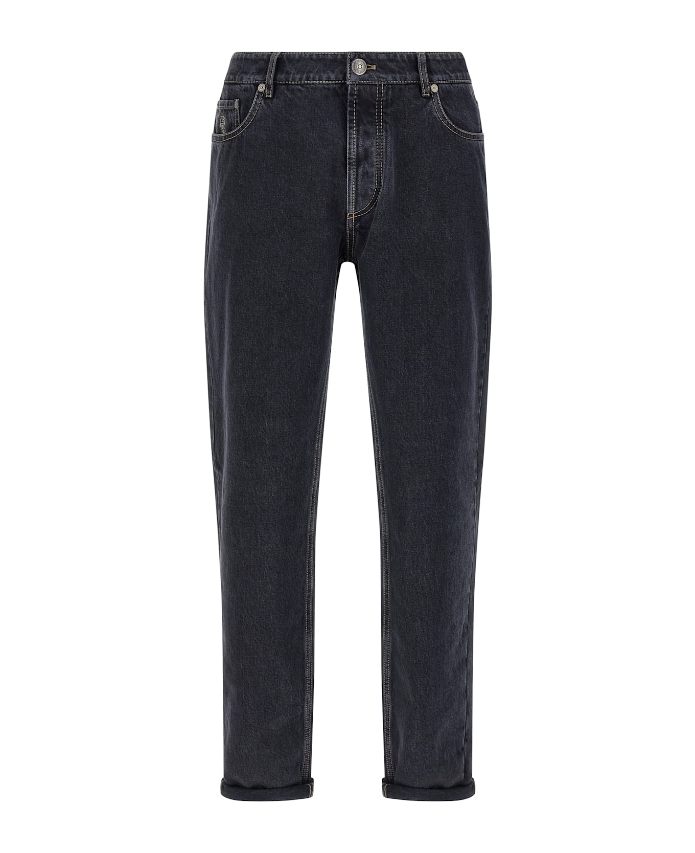 Brunello Cucinelli Garment-dyed Jeans - Gray