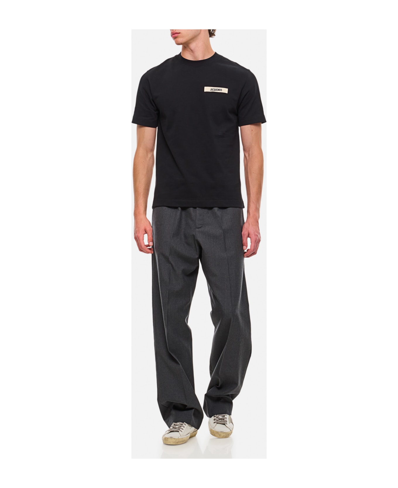 Jacquemus Gros Grain Cotton T-shirt - Black