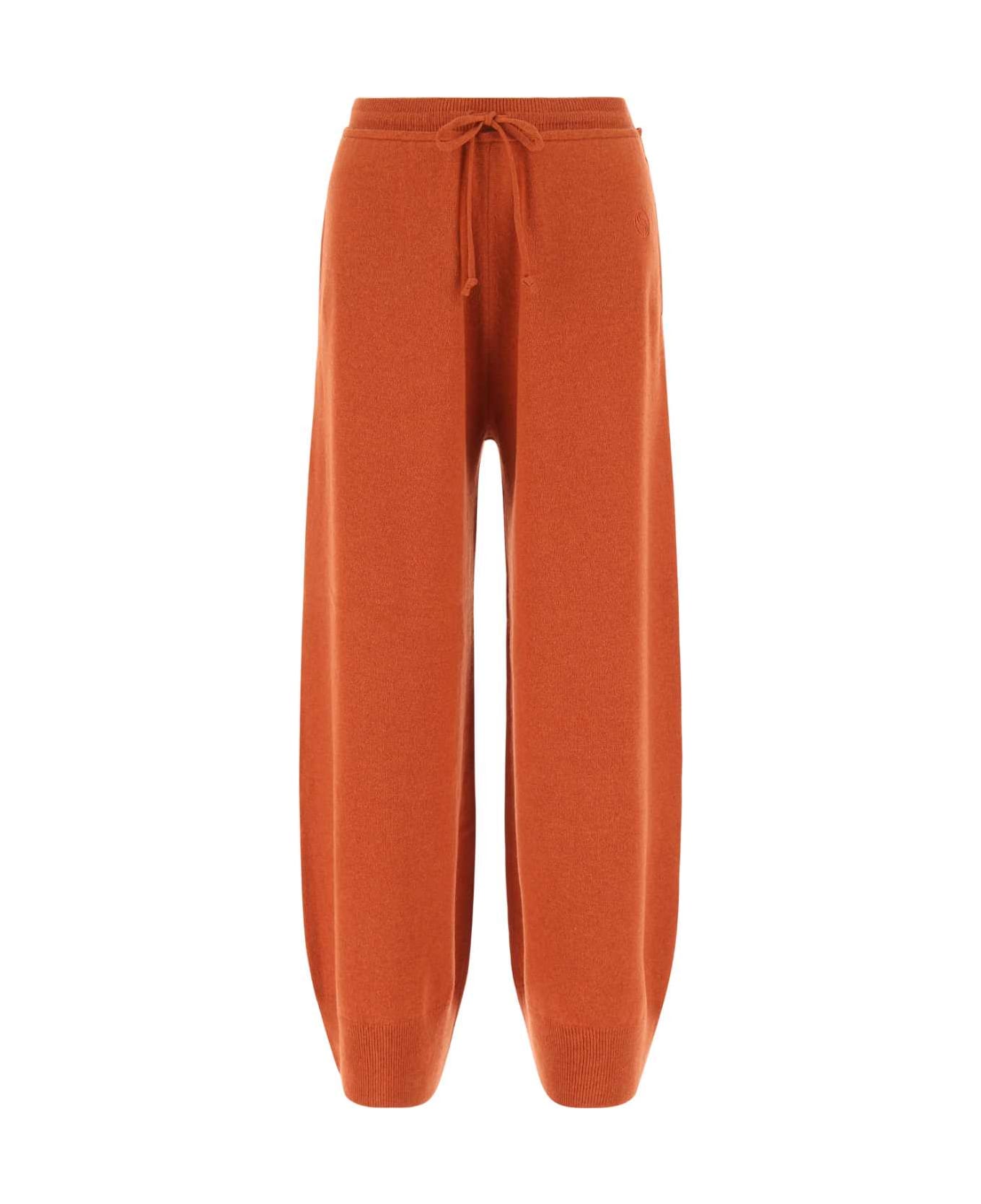 Stella McCartney Copper Cashmere Blend Wide-leg Pant - 6302