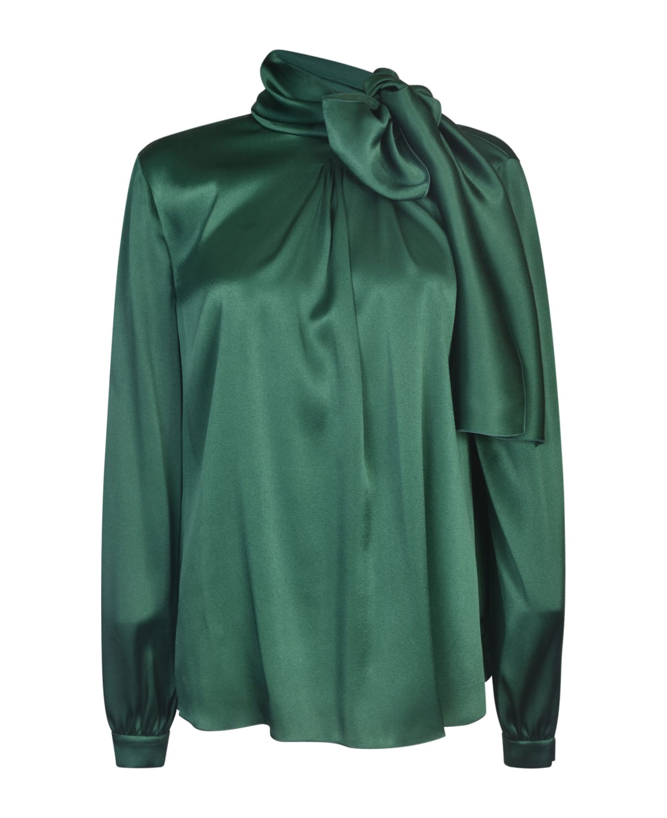 Alberta Ferretti Pussy-bow Collar Blouse - Green