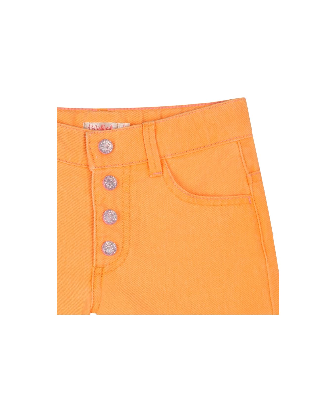 Billieblush Denim Bermuda Shorts - ORANGE