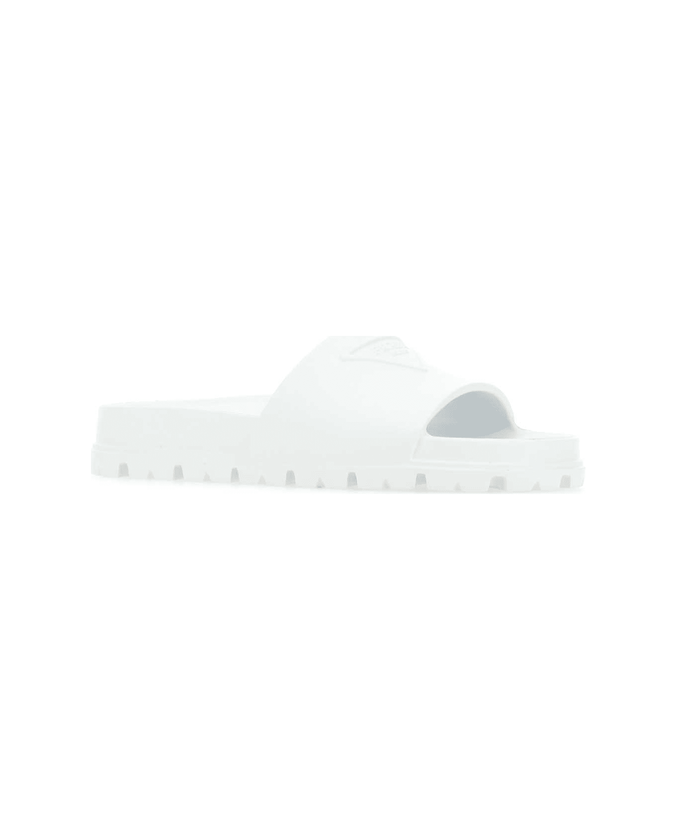 Prada White Rubber Slippers - F0009 その他各種シューズ