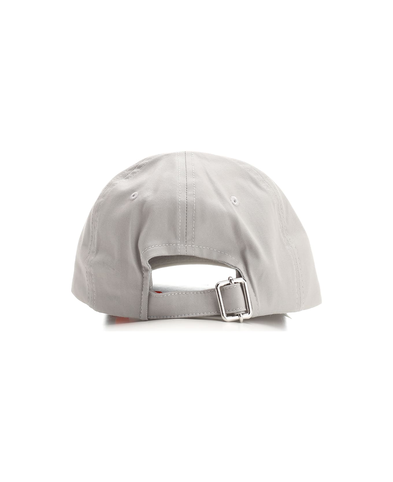 Off-White Baseball Cap With Embroidered Logo - Grey 帽子