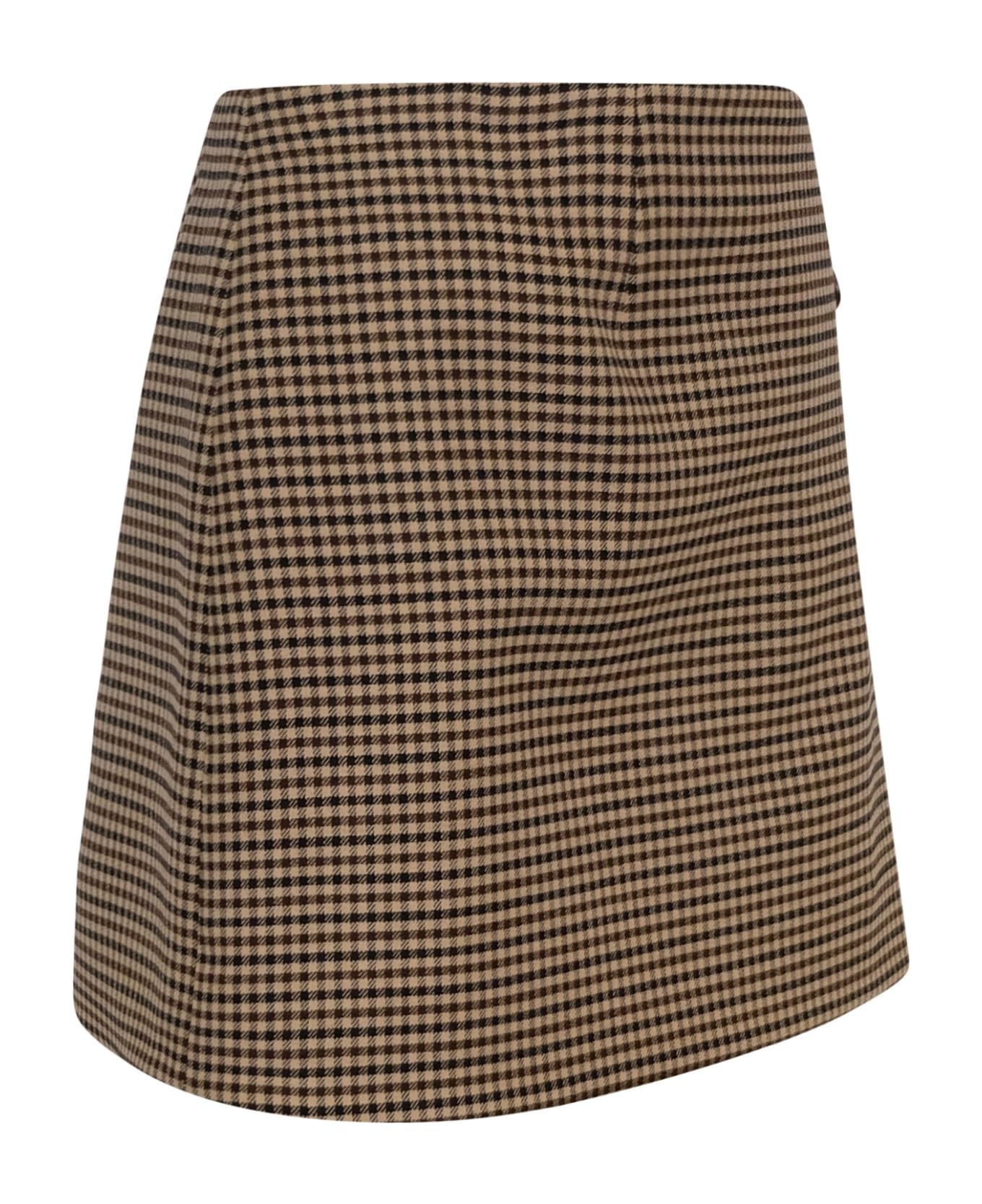 Parosh Beige Wool Lione Skirt