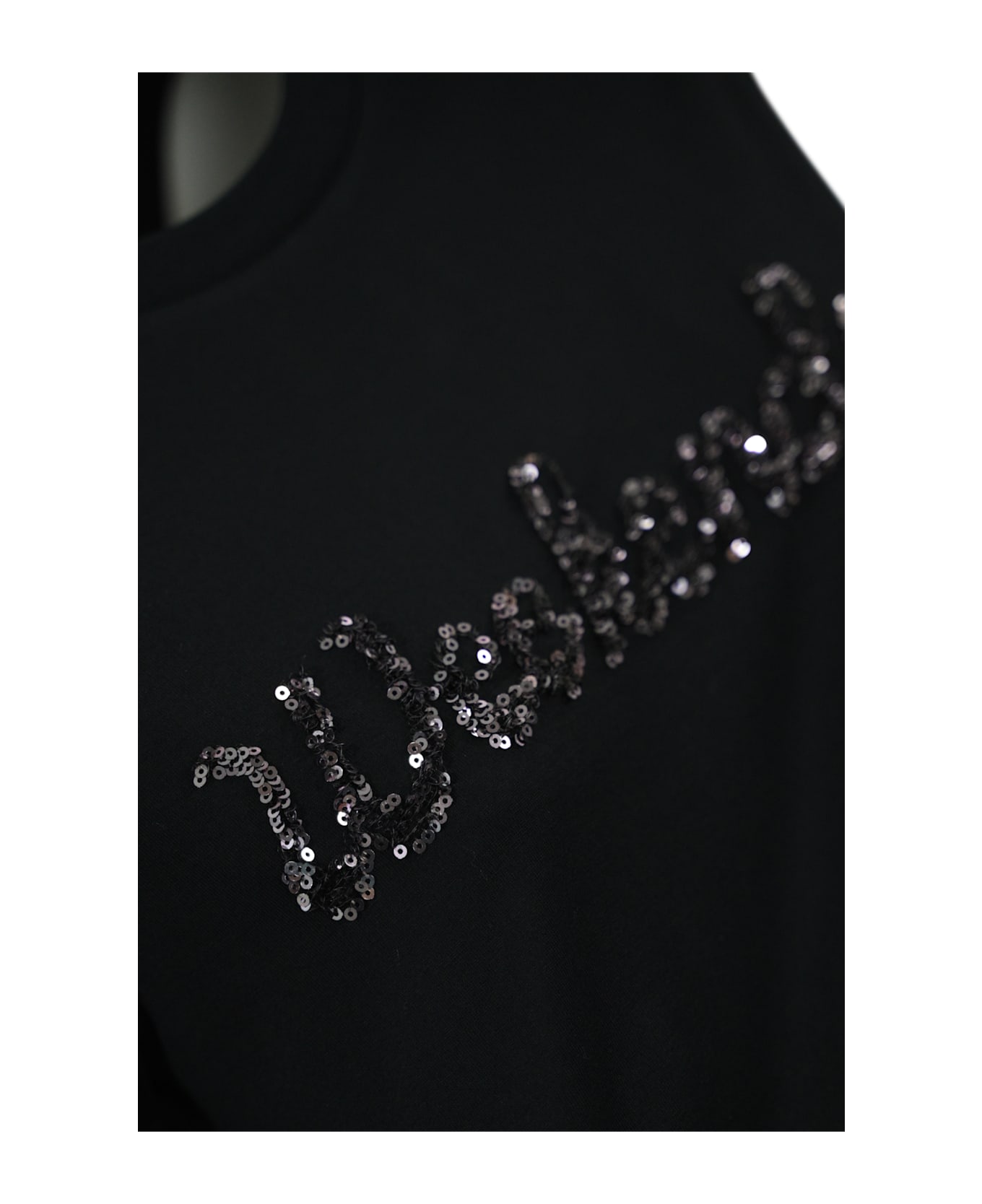 Weekend Max Mara T-shirt With Vello Logo Embroidery In Jersey - Nero+weekende