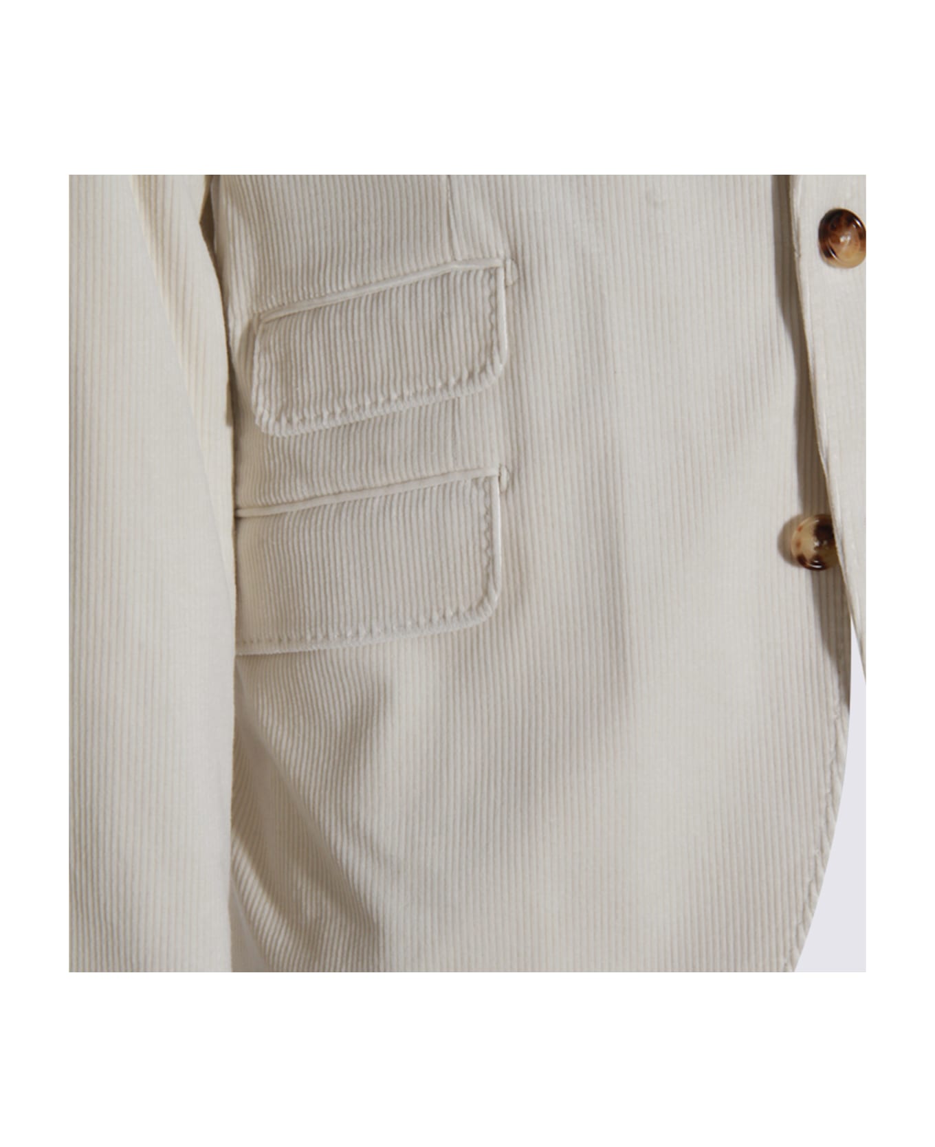 Brunello Cucinelli White Cotton Blazer